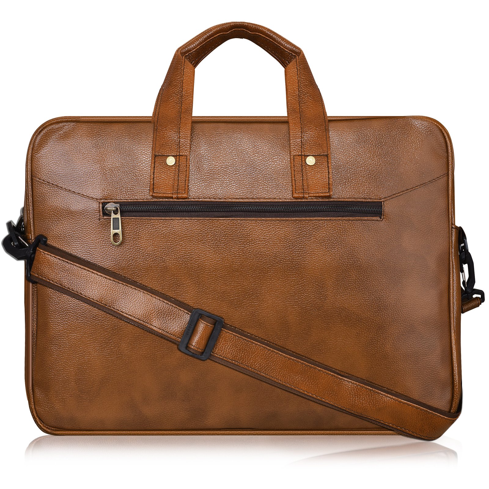 Tan Color Faux Leather 10L Messenger Bag BG10