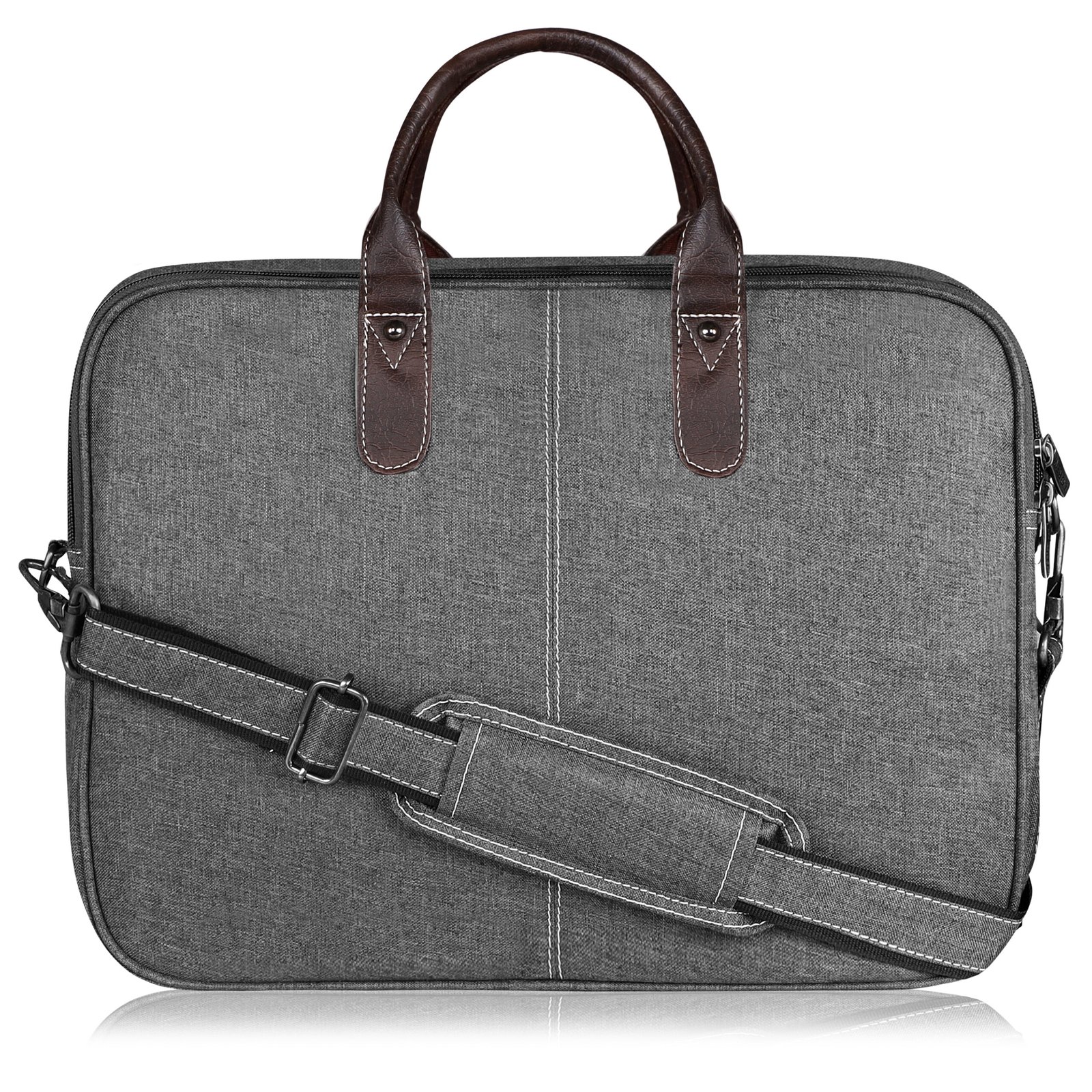 Grey Color Linen fabric 10L Messenger Bag BG73