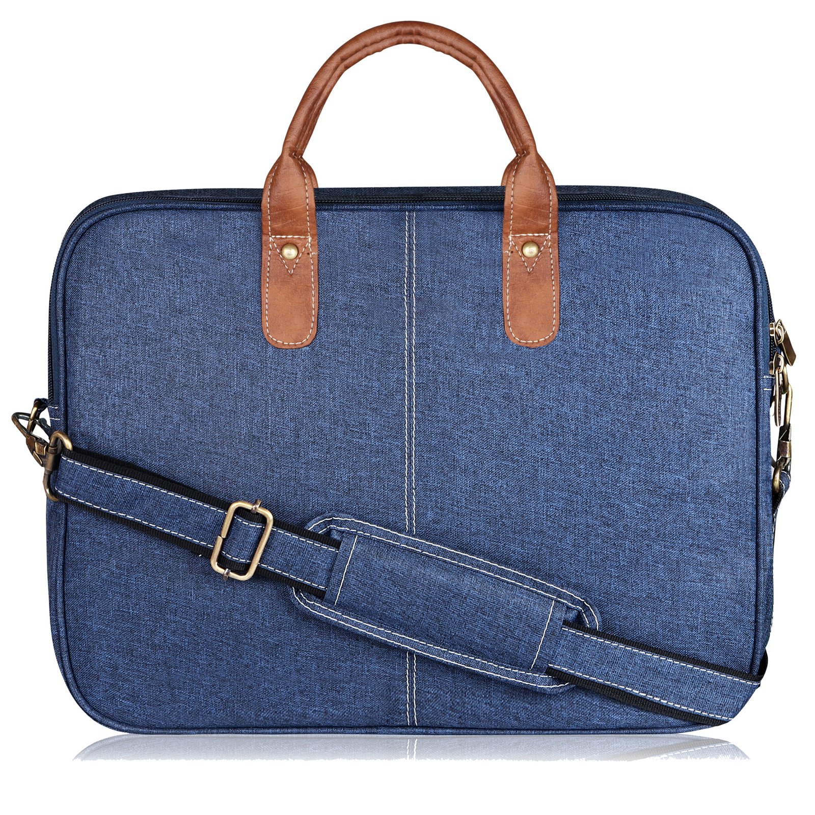 Blue Color Linen fabric 10L Messenger Bag BG74