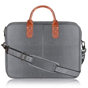 Grey Color Linen fabric 10L Messenger Bag BG75