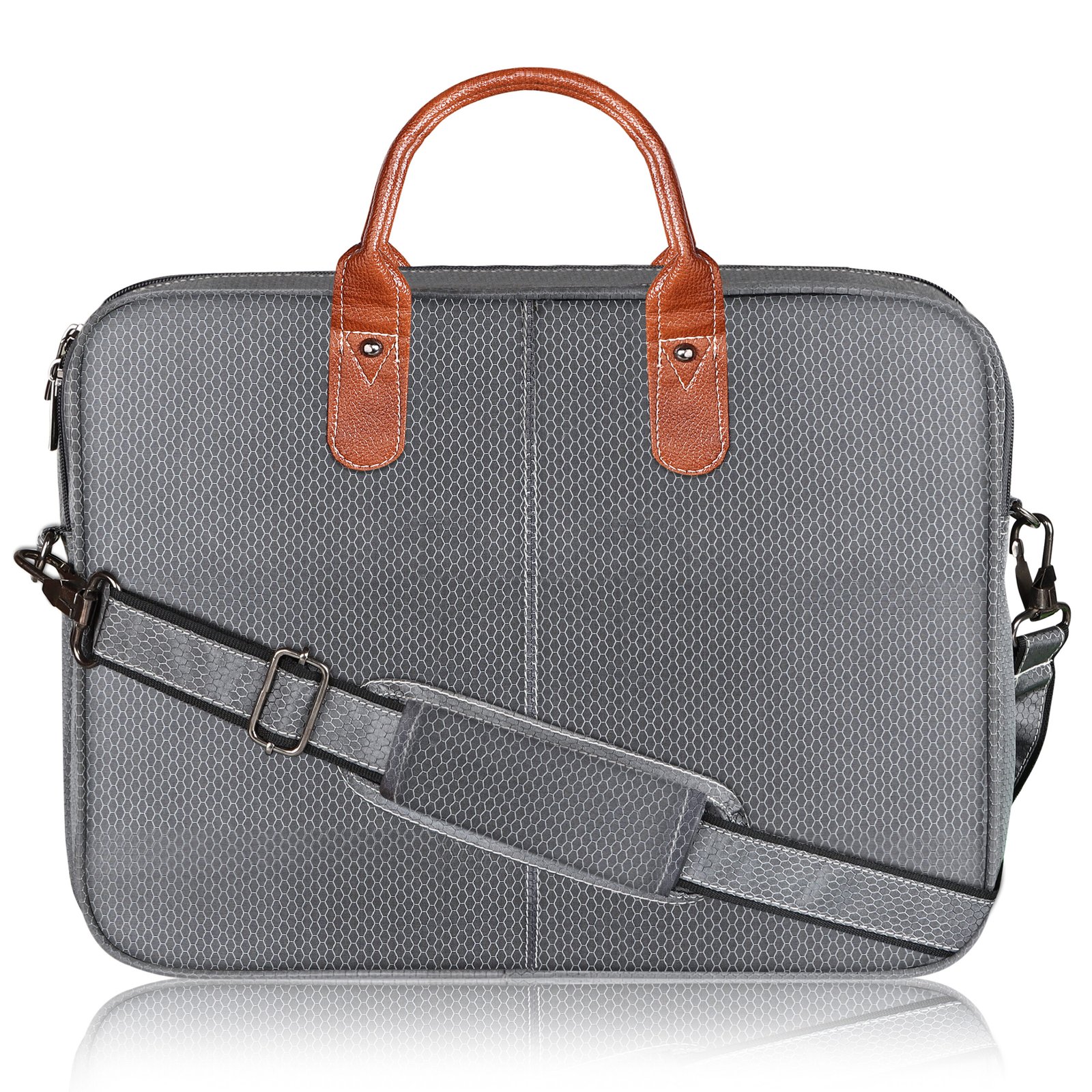 Grey Color Linen fabric 10L Messenger Bag BG75