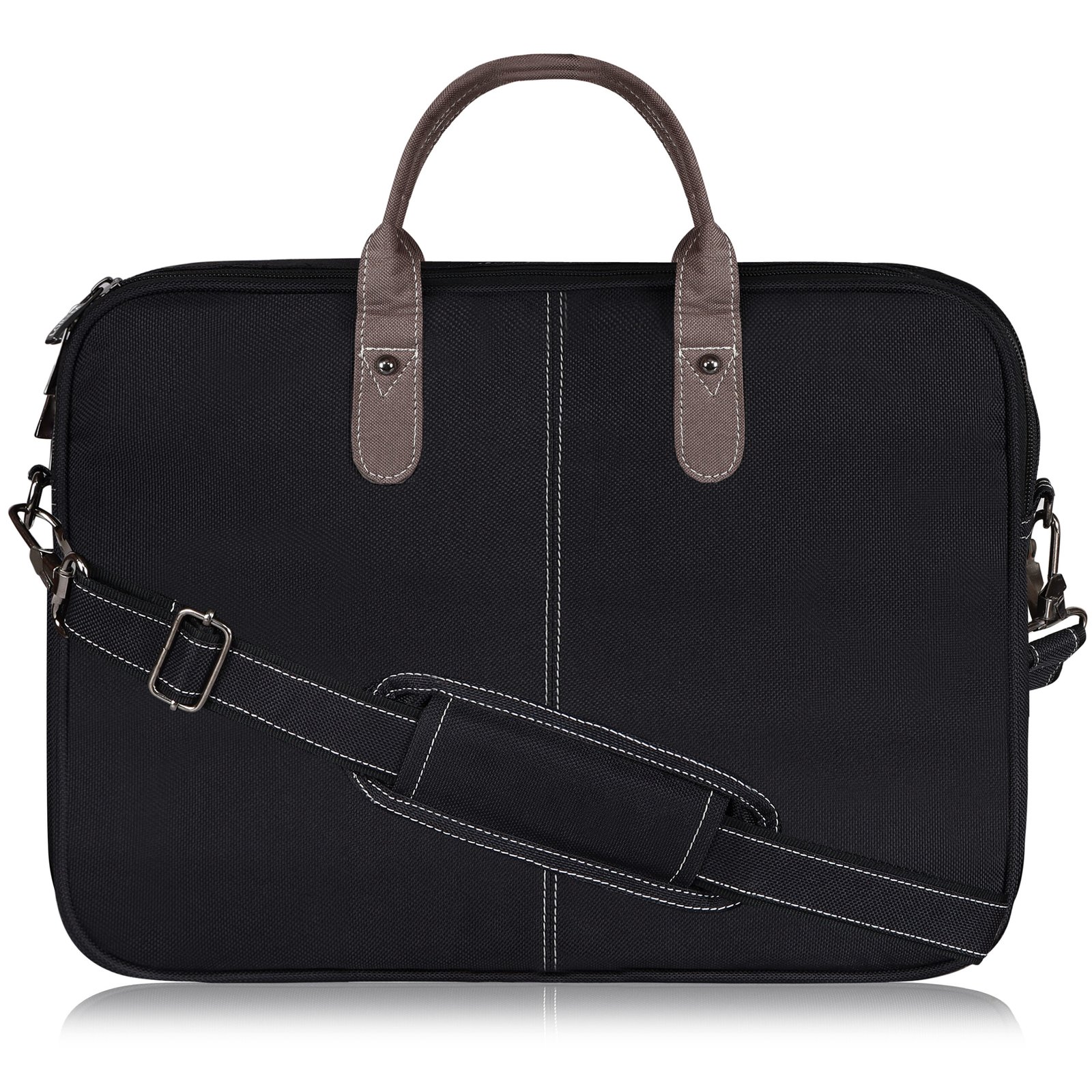 Black Color PVC Coated Fabric 10L Messenger Bag BG76