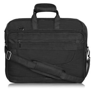 Black Color Linen fabric 28L Messenger Bag BG80