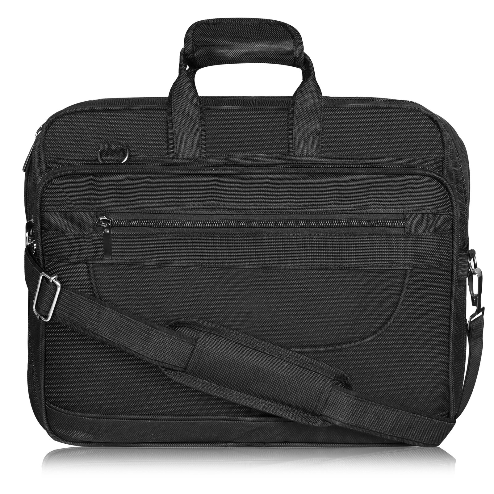 Black Color Linen fabric 28L Messenger Bag BG80