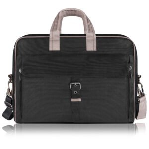 Black Color Linen fabric 10L Messenger Bag BG91