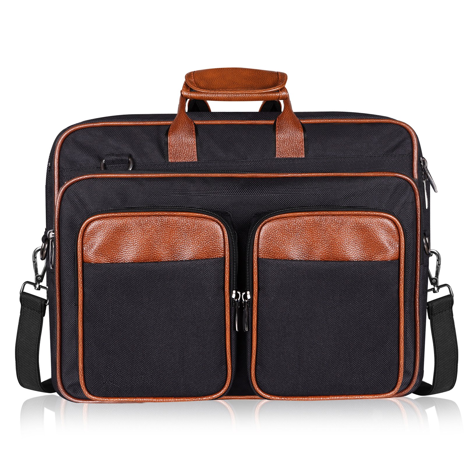 Black & Tan Color PVC Coated Fabric 28L Messenger Bag BG100