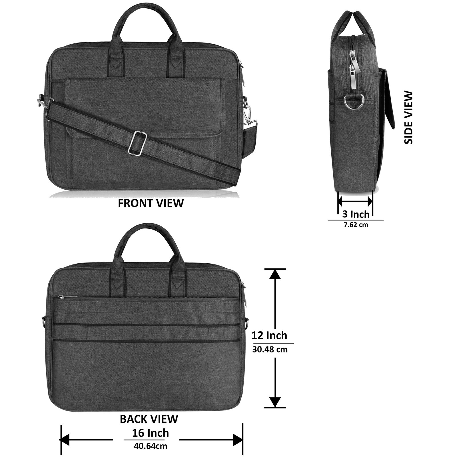 Linen Grey Color Linen fabric 9.44L Messenger Bag BG117