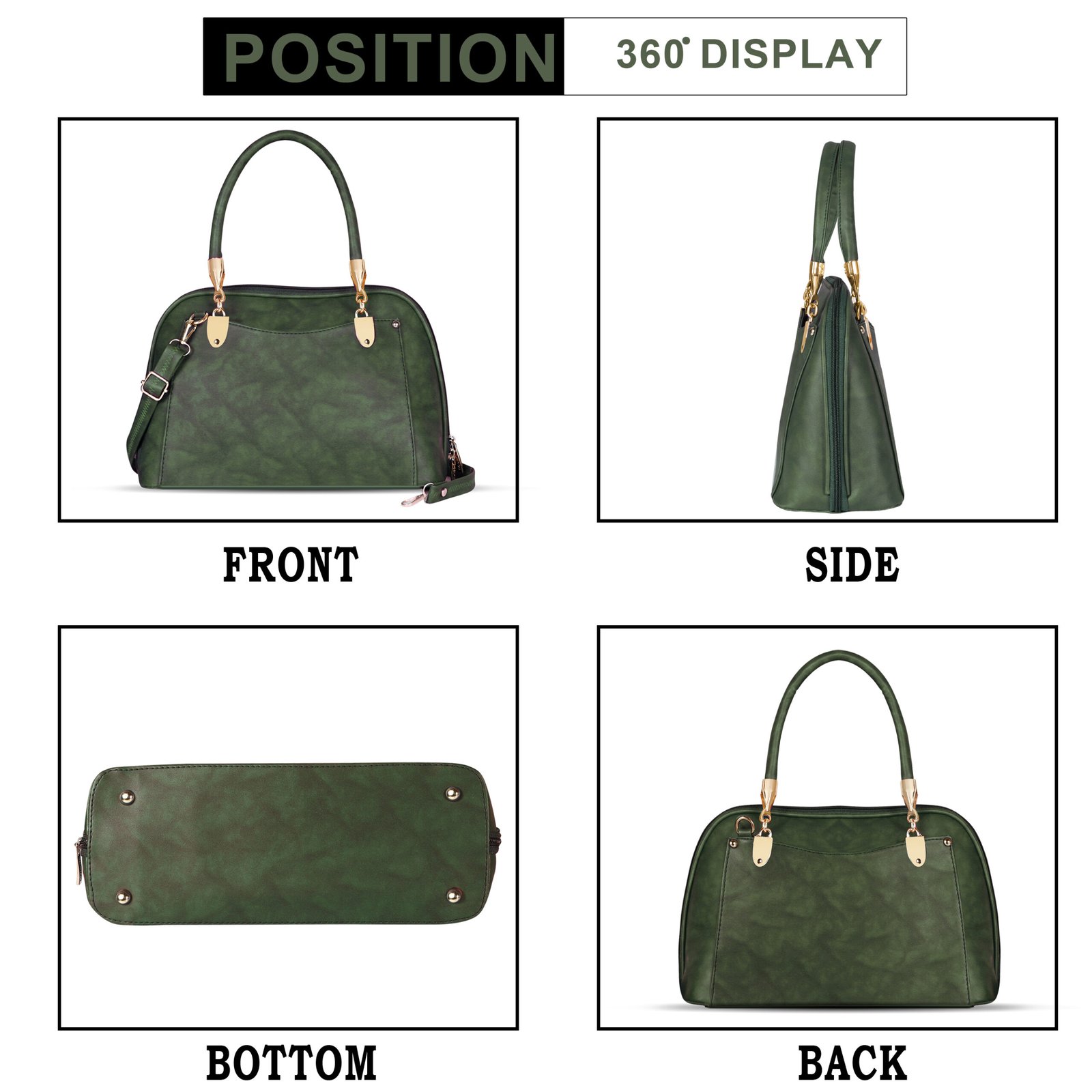 Green Gorgeous Faux Leather Handbag HB05