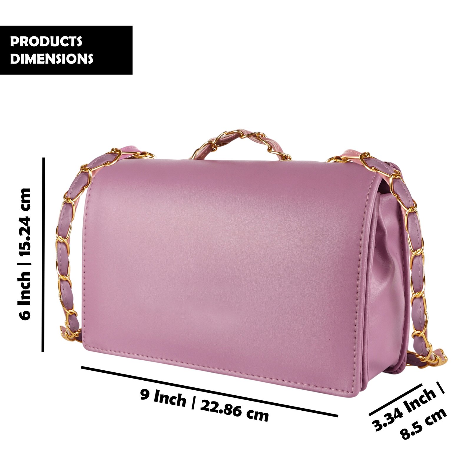 Purple Designer Faux Leather Handbag HB45