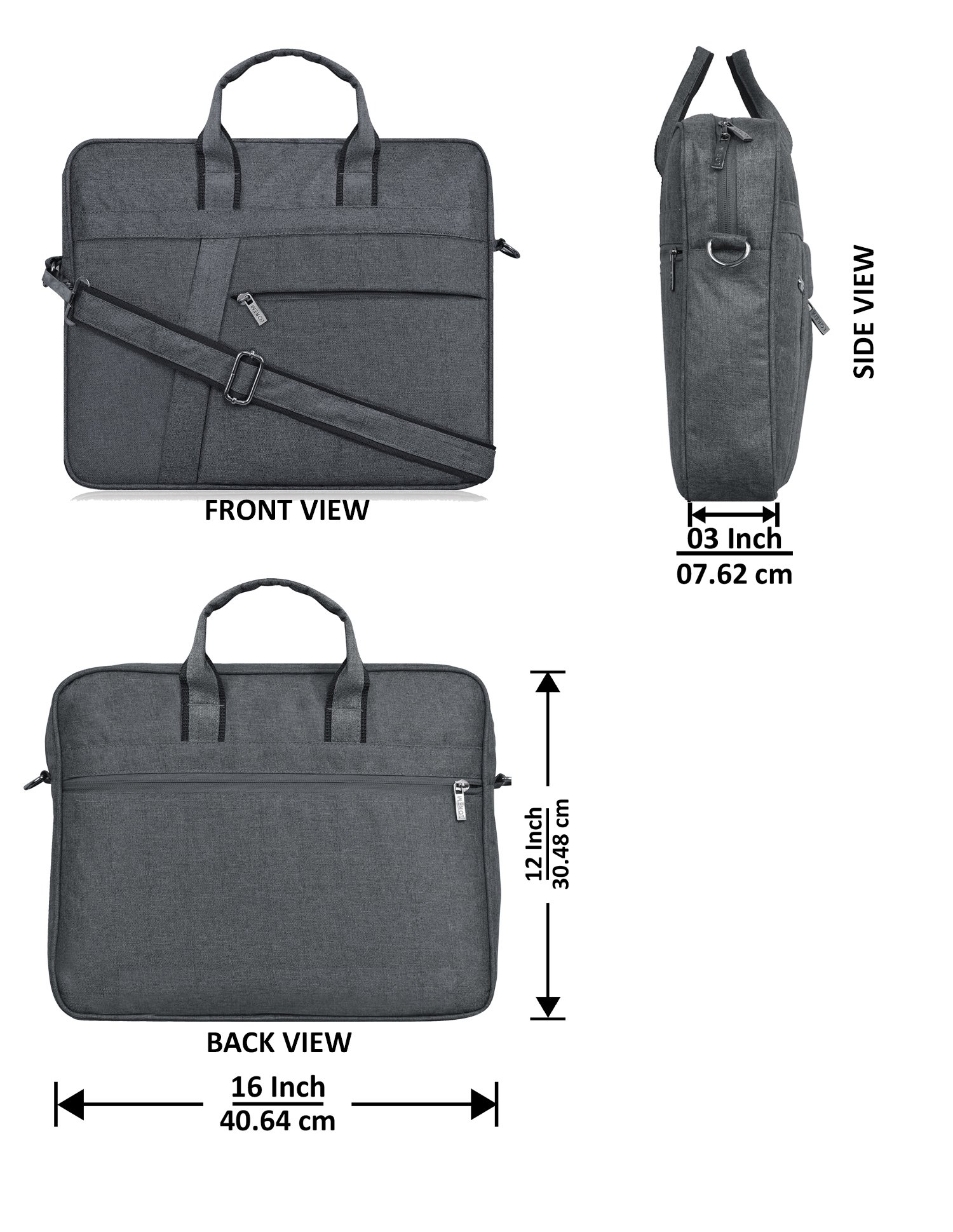 Grey Color Linen 10L Messenger Bag BG20