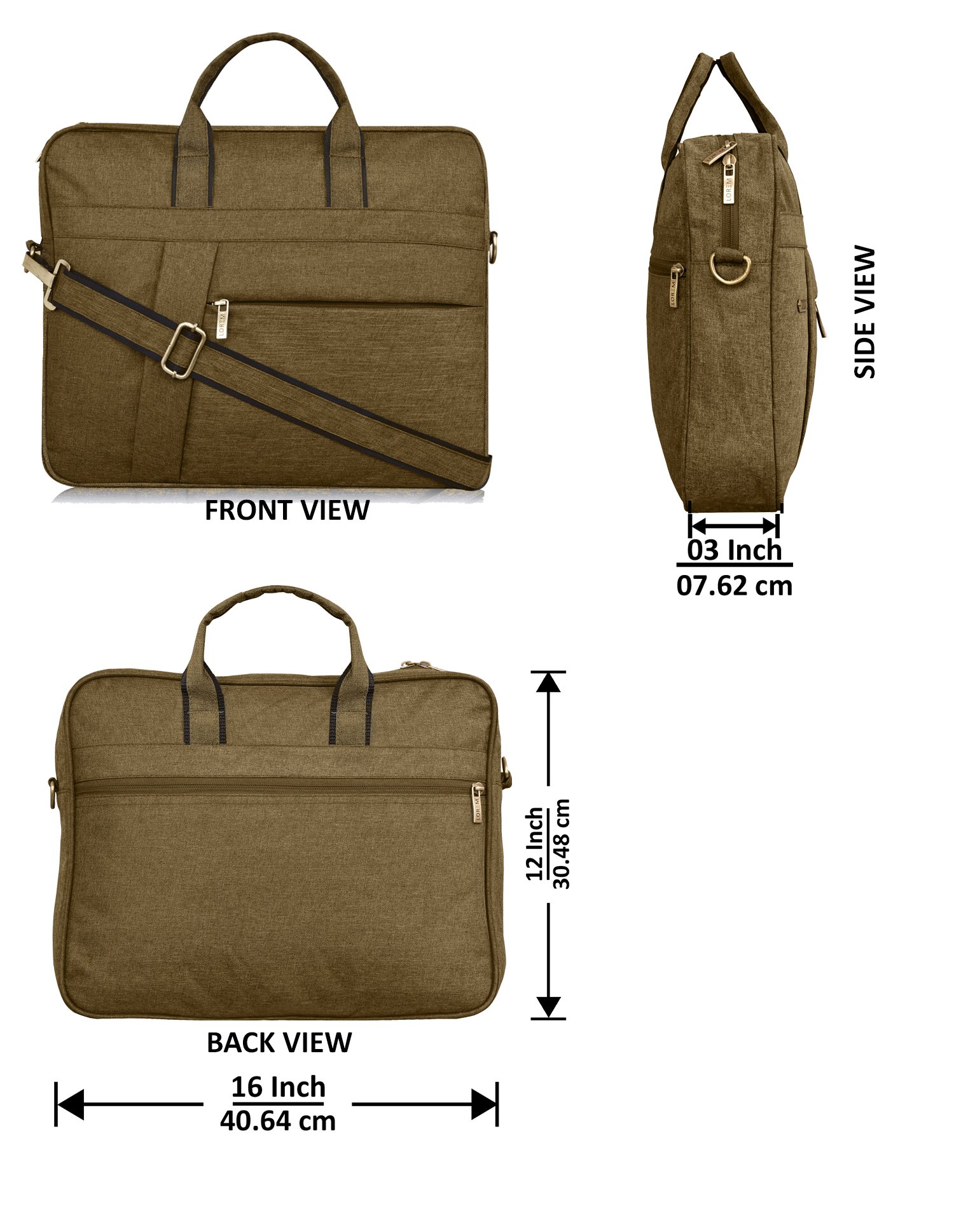 Khaki Color Linen 10L Messenger Bag BG21