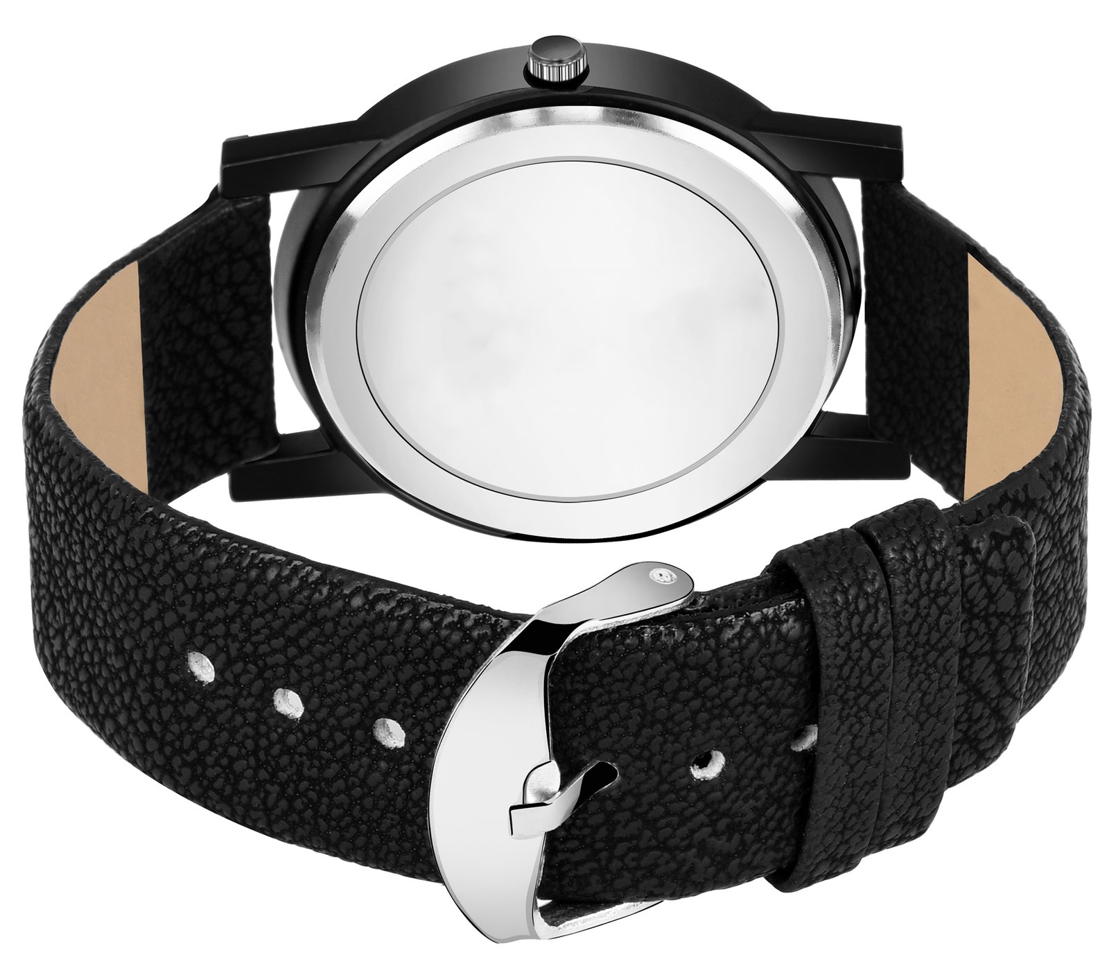 Black Slim Analog Watch For Men LR48