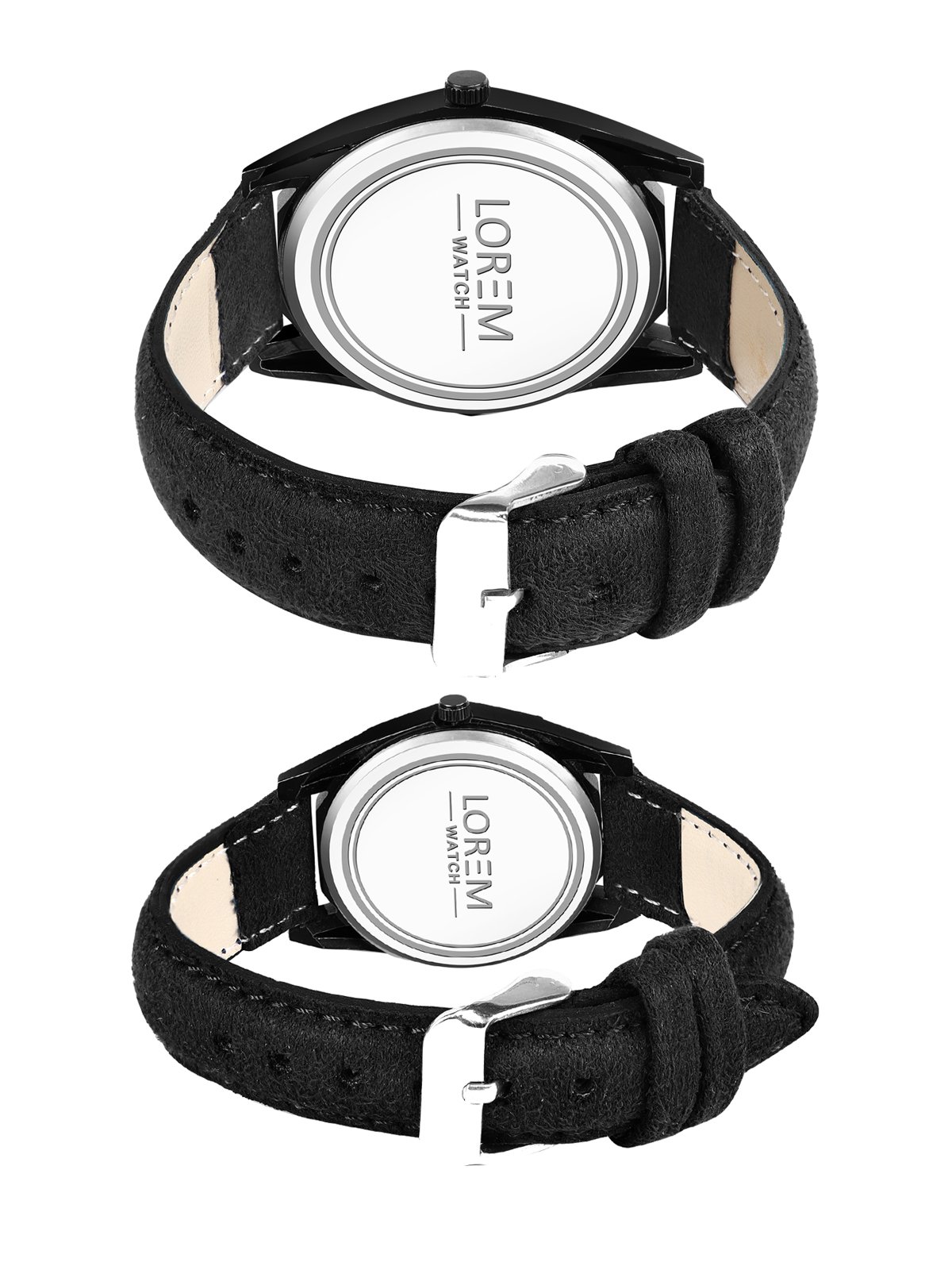 Black 3d embossed Dial Analog Watch For Lovely Couple LR82-LR329