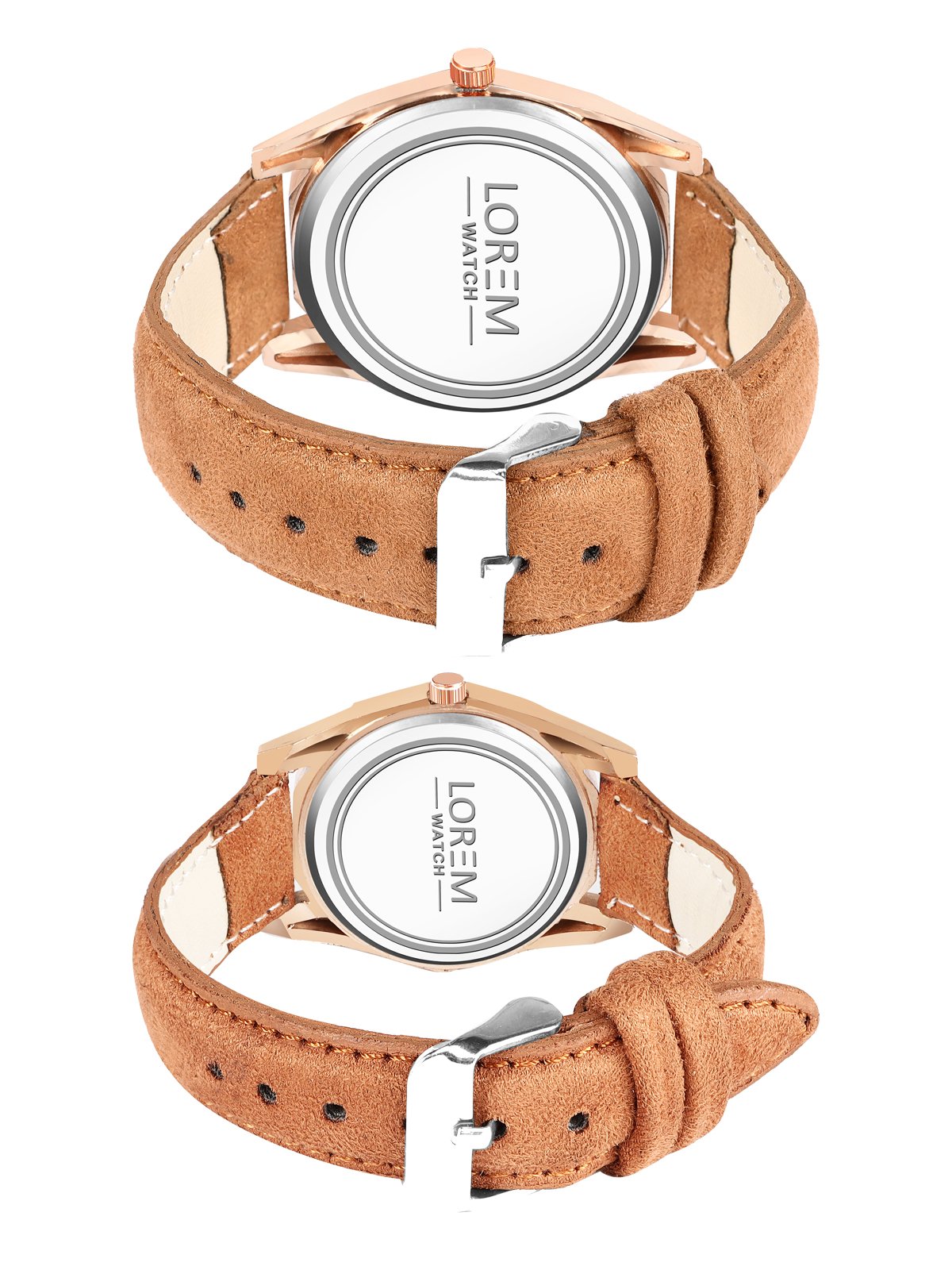 White 3d embossed Dial Analog Watch For Lovely Couple LR84-LR331