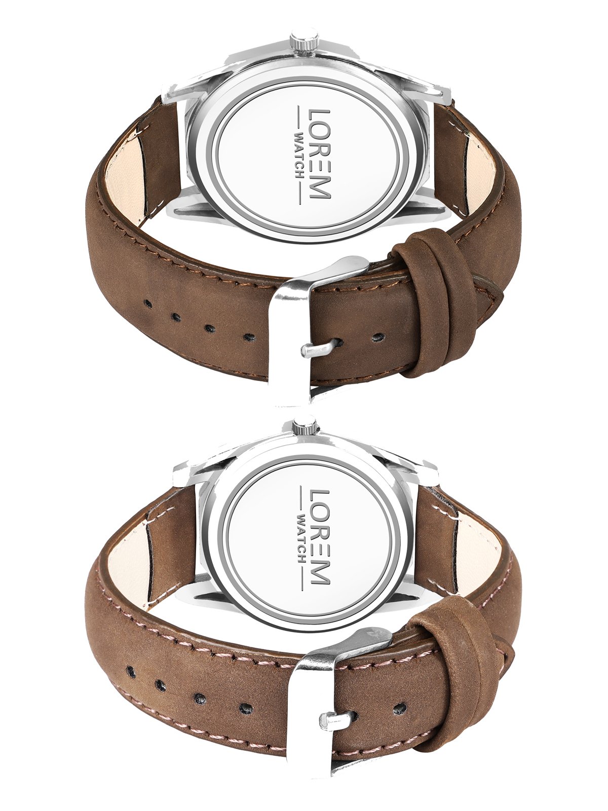 Brown 3d embossed Dial Analog Watch For Lovely Couple LR85-LR332