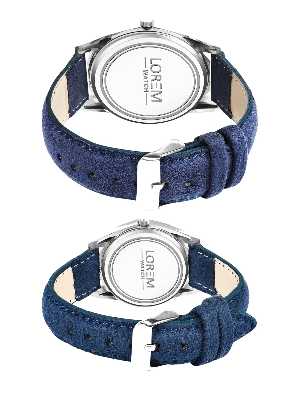 Blue 3d embossed Dial Analog Watch For Lovely Couple LR86-LR333