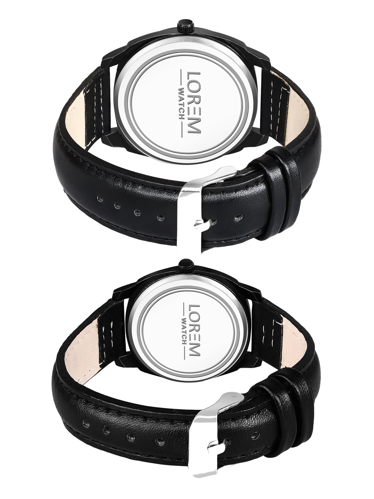 Black Cubic Designer Printed Dial Analog Watch For Lovely Couple LR88-LR335