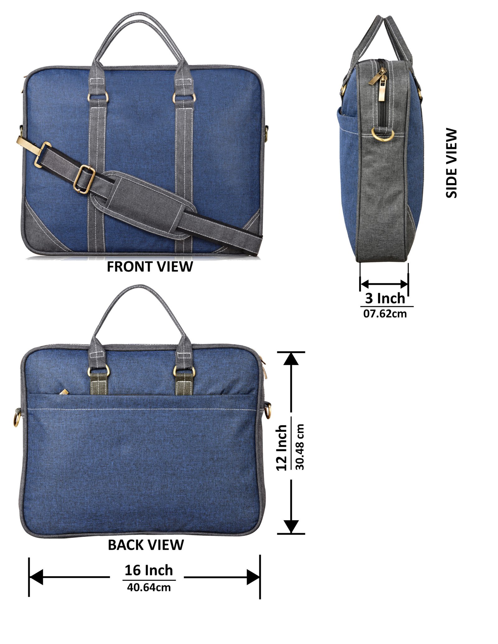 Blue & Grey Color Linen 10L Messenger Bag BG45