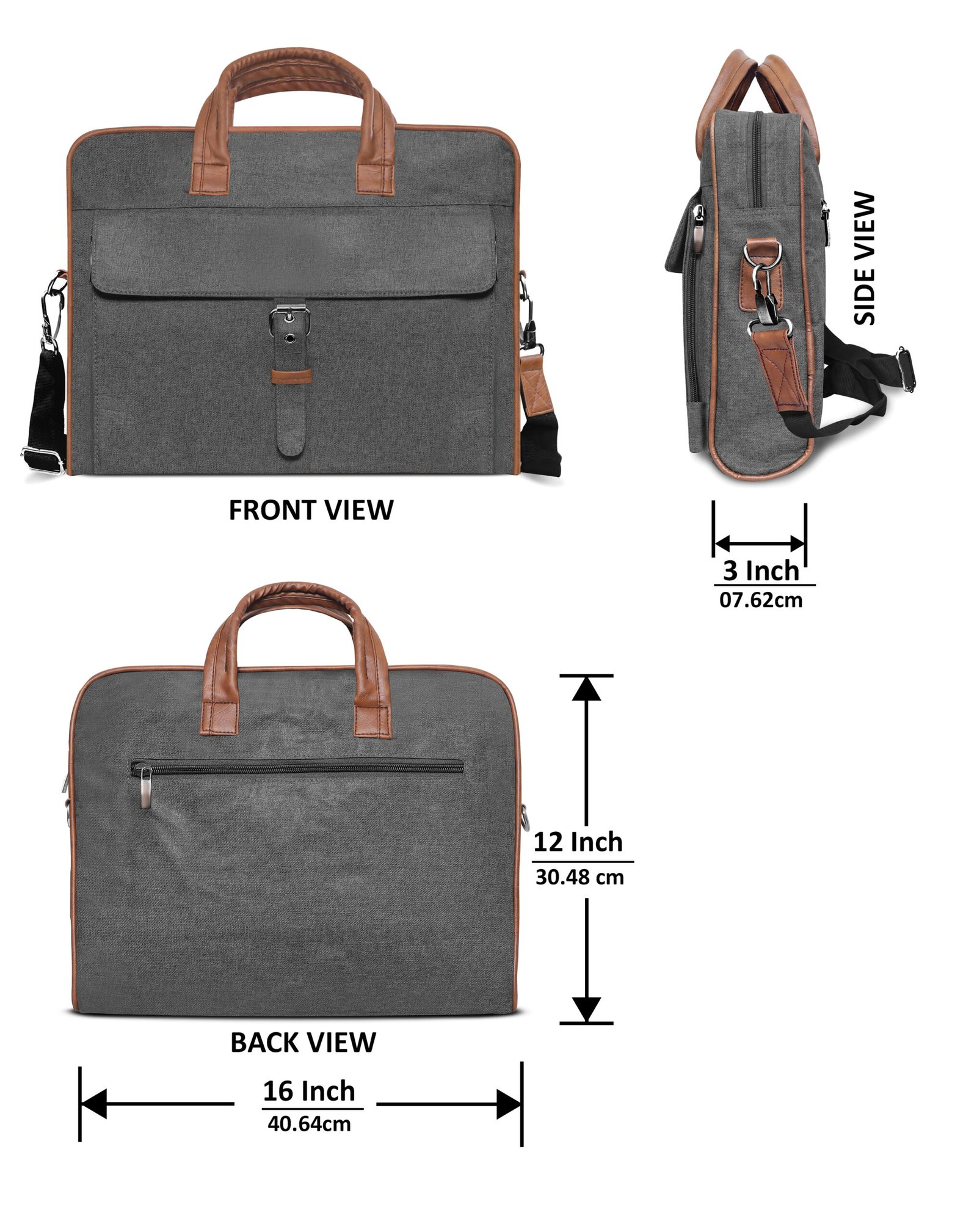 Grey Color Linen 10L Messenger Bag BG58