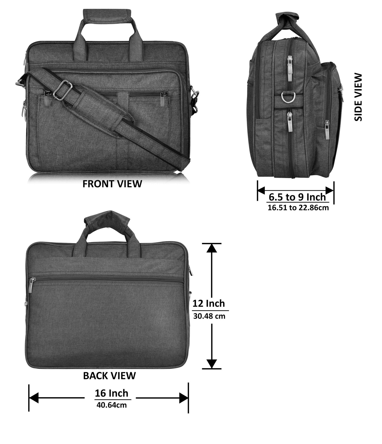 Grey Color Linen 28L Messenger Bag BG65