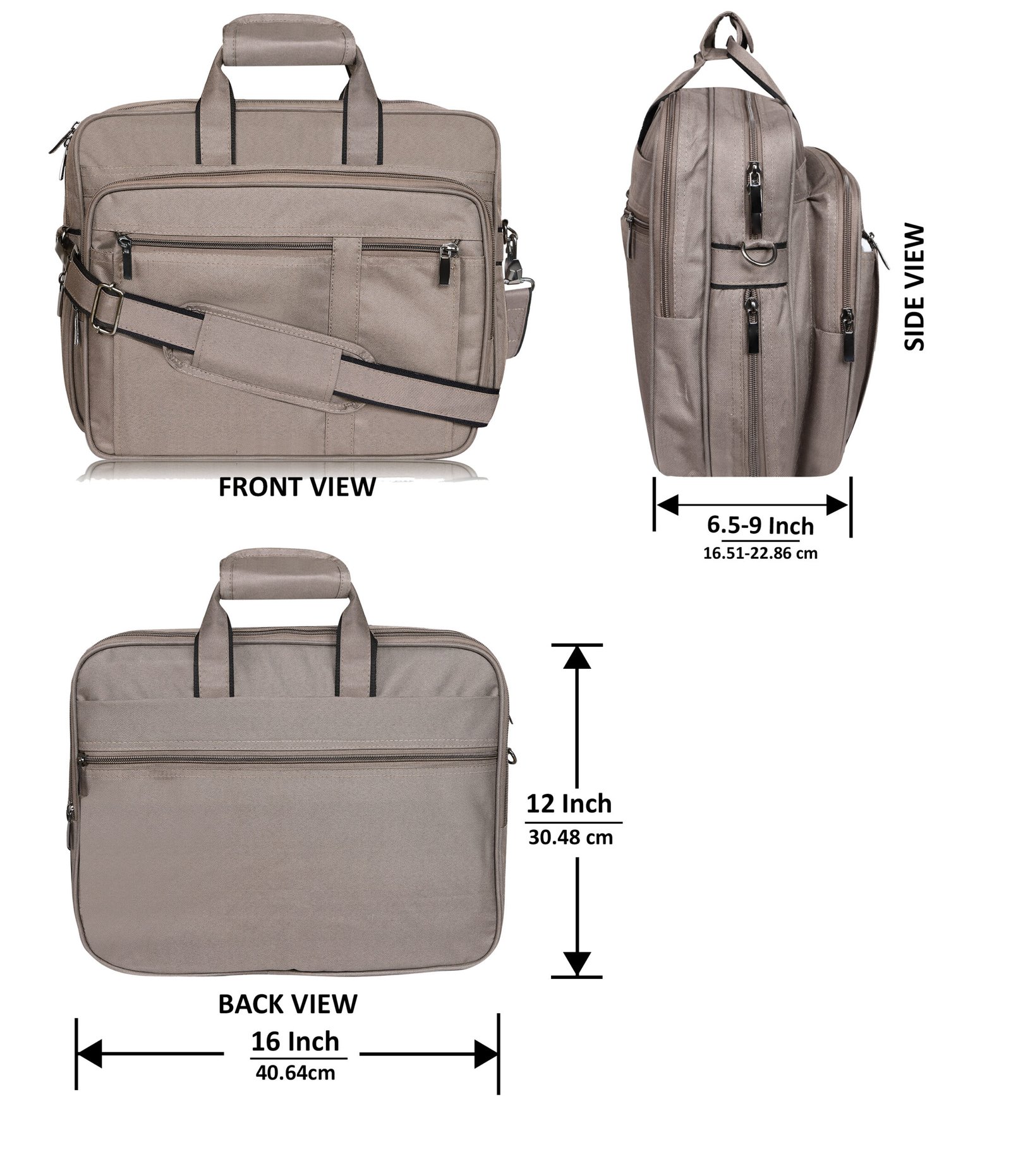 Grey Color Linen fabric 28L Messenger Bag BG67