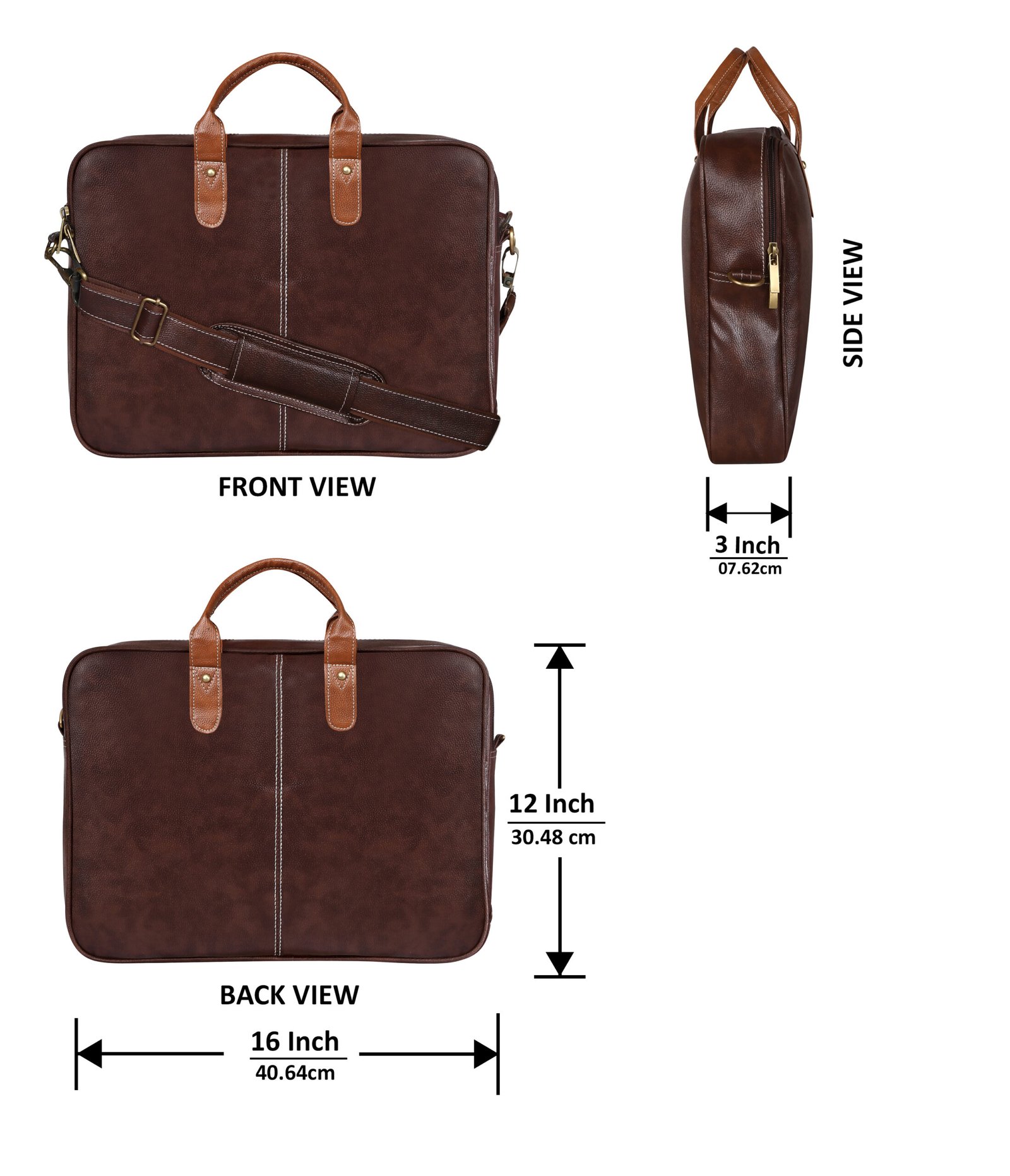 Brown Color faux leather 10L Messenger Bag BG70