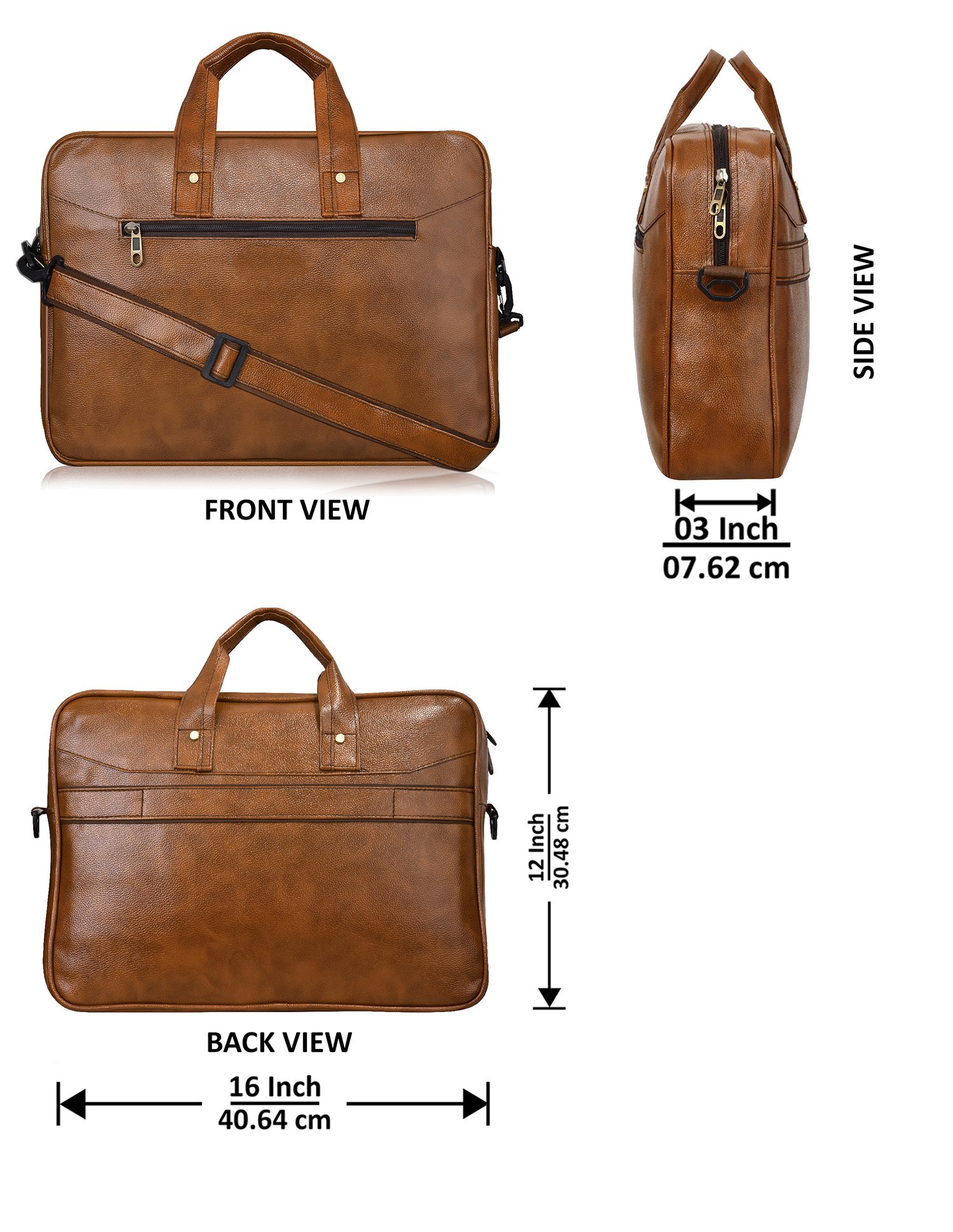 Tan Color Faux Leather 10L Messenger Bag BG10