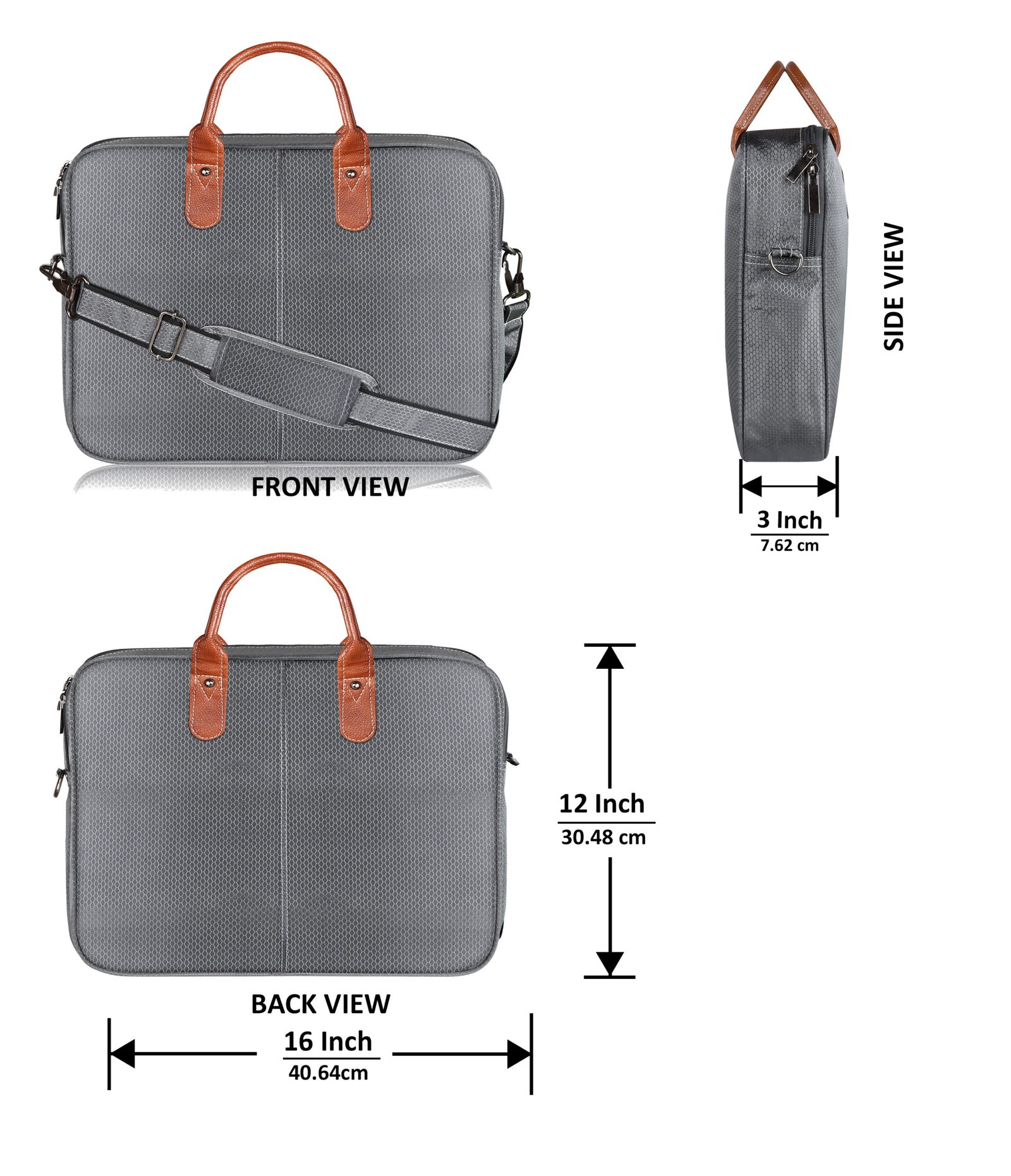 Grey Color Linen fabric 10L Messenger Bag BG75