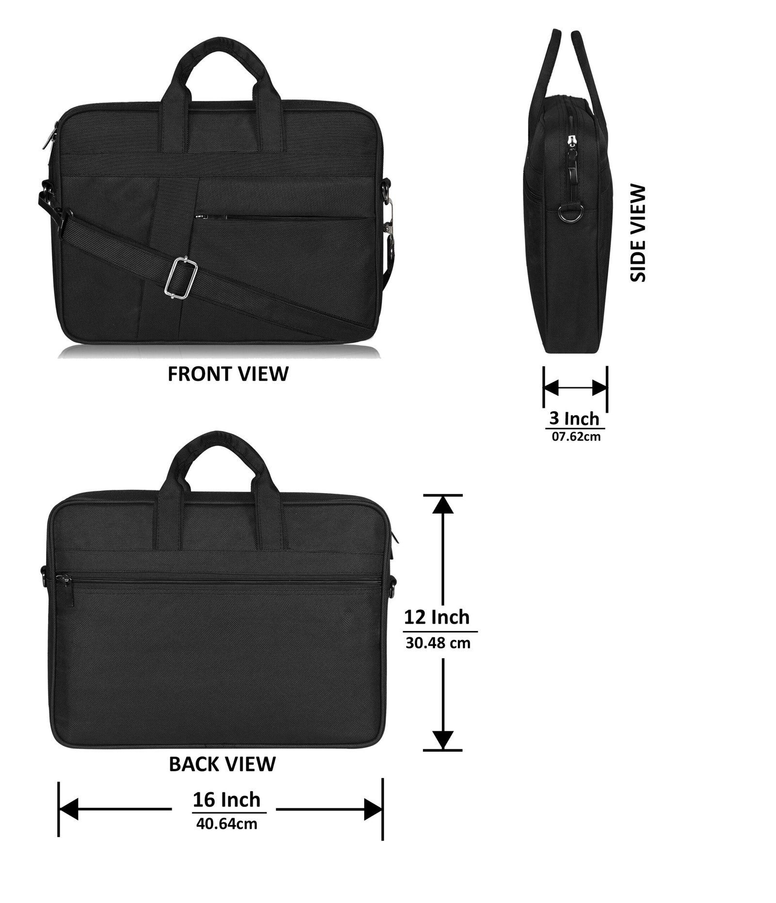 Black Color Linen fabric 10L Messenger Bag BG78