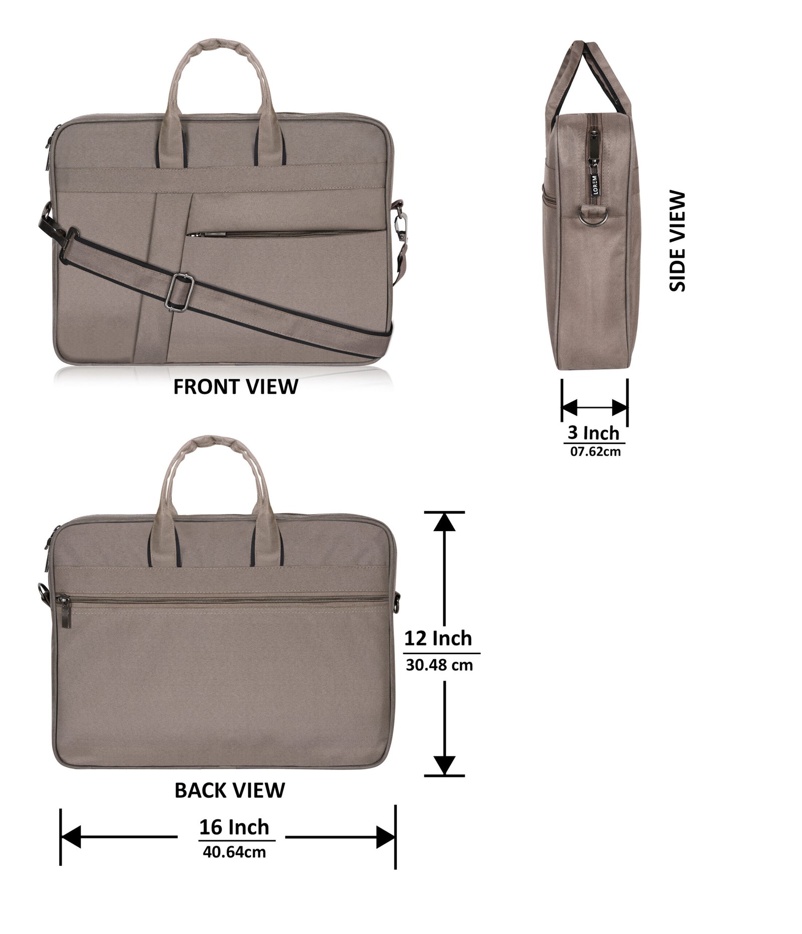 Grey Color Linen fabric 10L Messenger Bag BG79