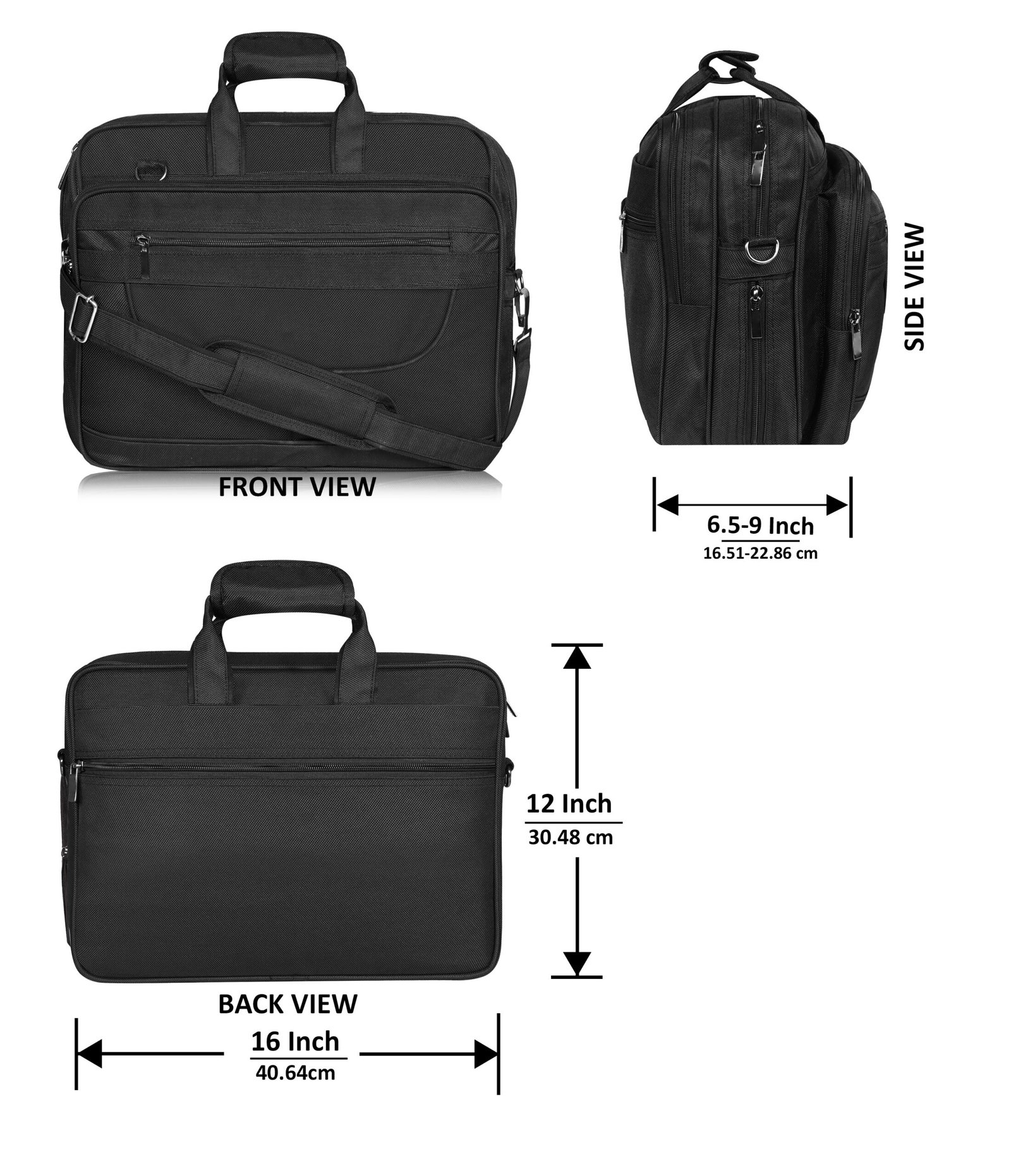 Black Color Linen fabric 28L Messenger Bag BG80