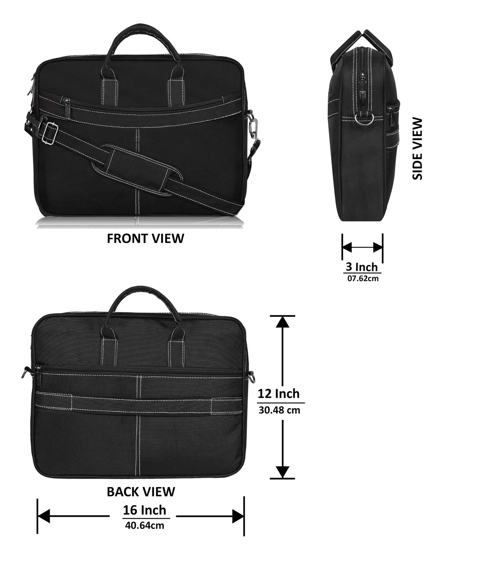 Black Color Linen fabric 10L Messenger Bag BG85