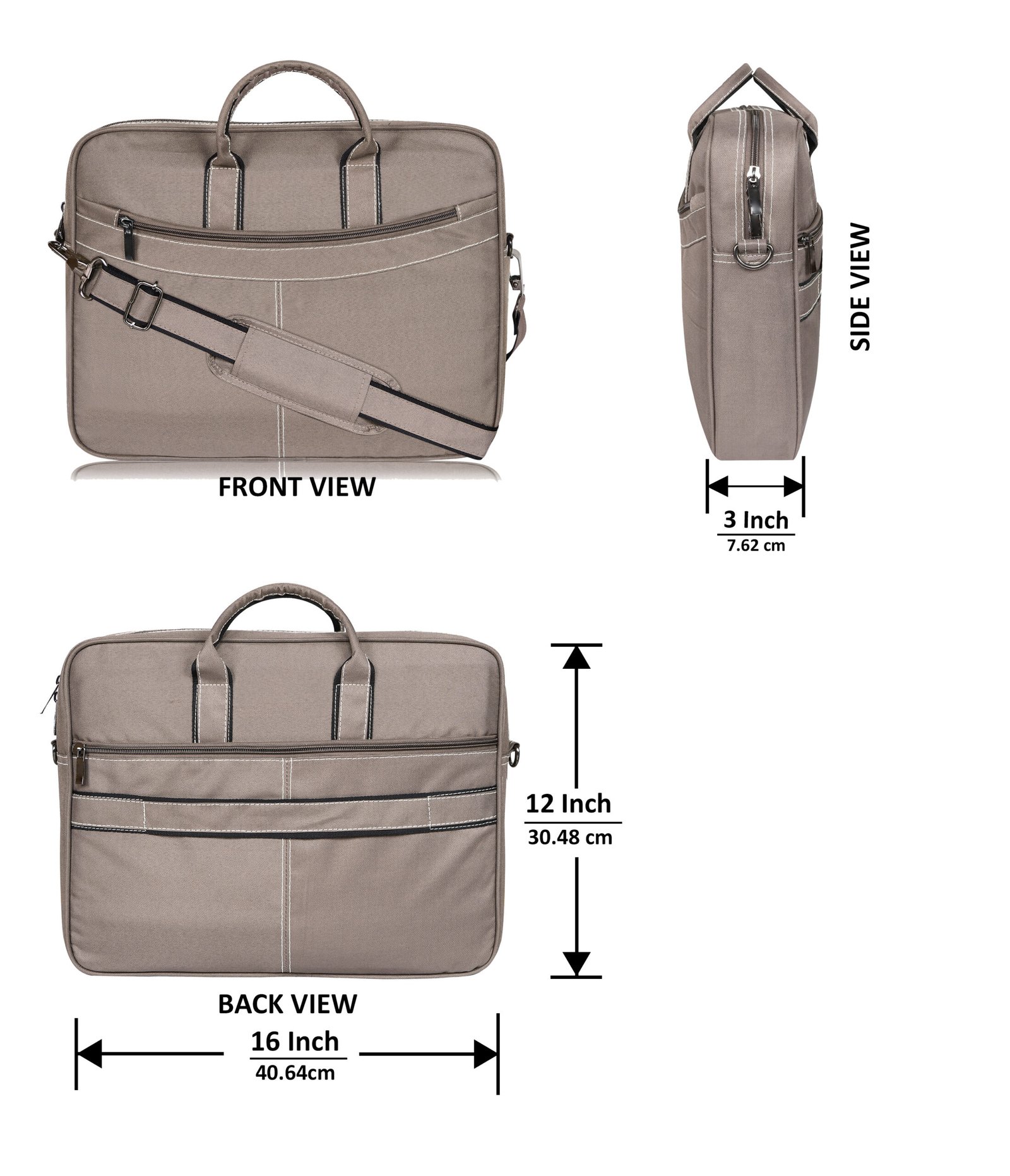 Grey Color Linen fabric 10L Messenger Bag BG86