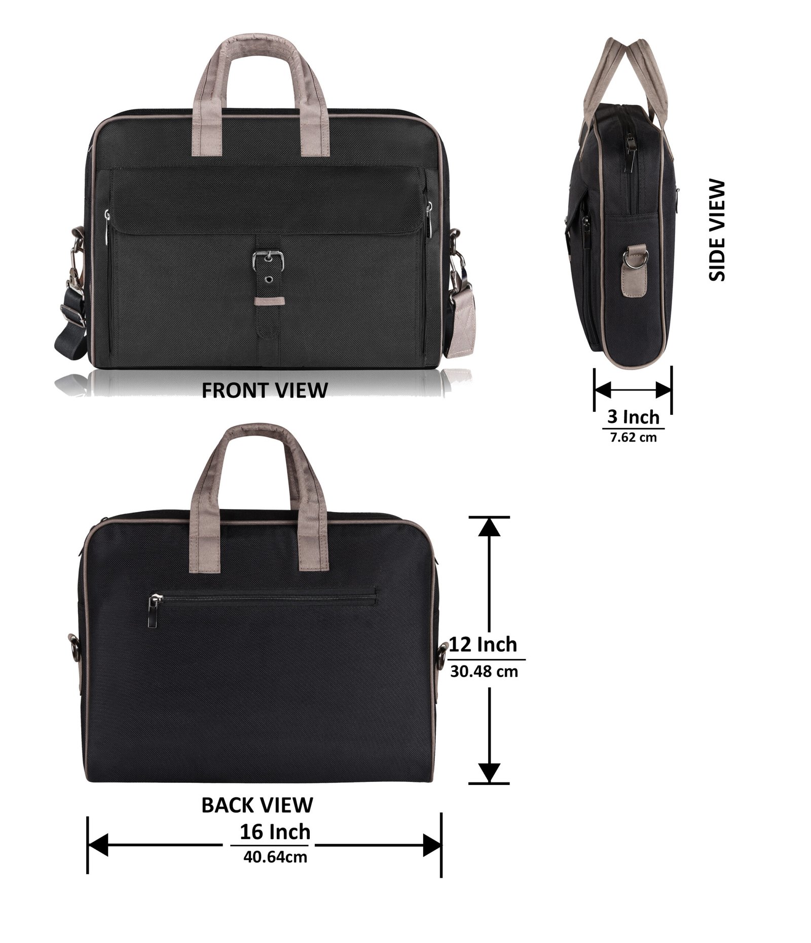 Black Color Linen fabric 10L Messenger Bag BG91