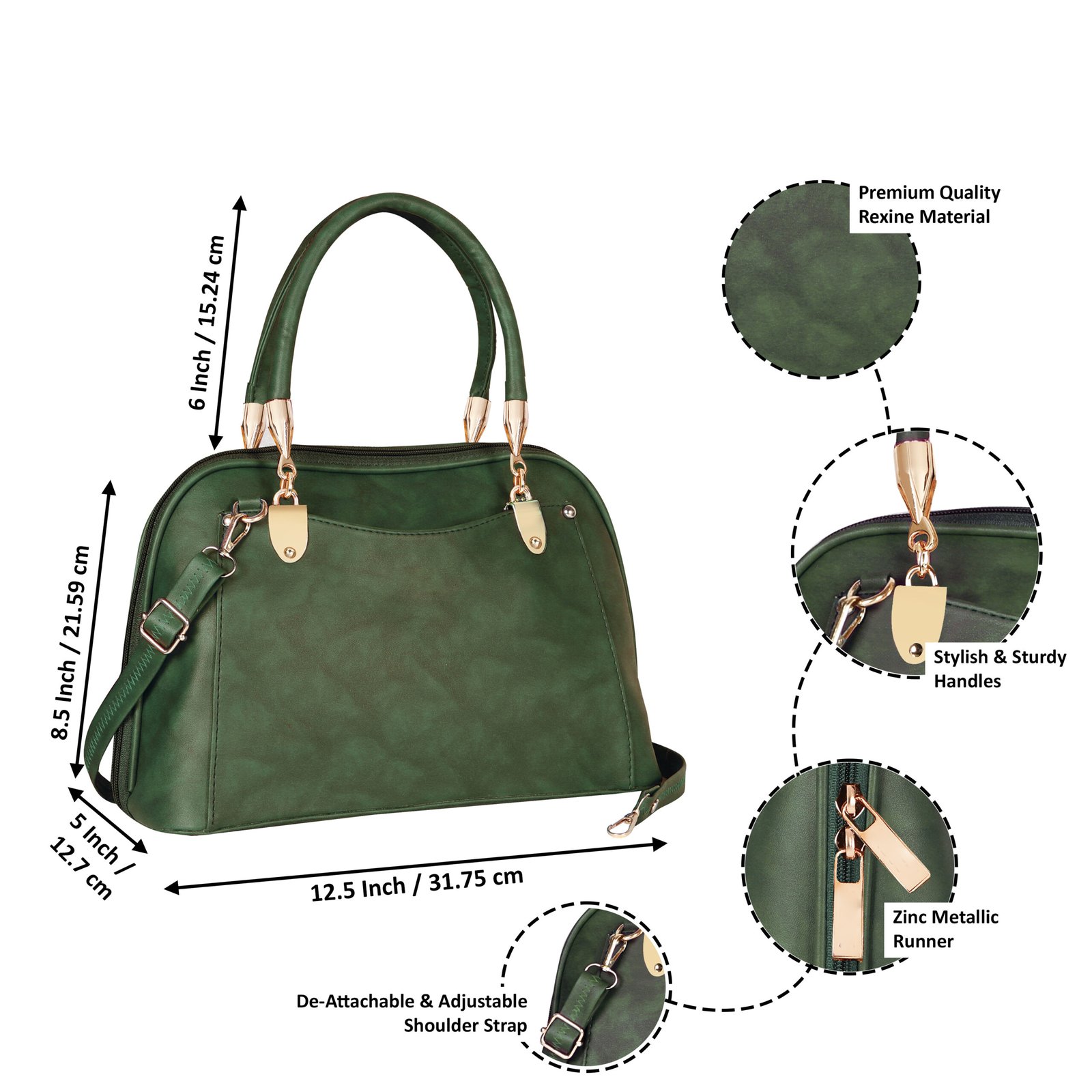 Green Gorgeous Faux Leather Handbag HB05