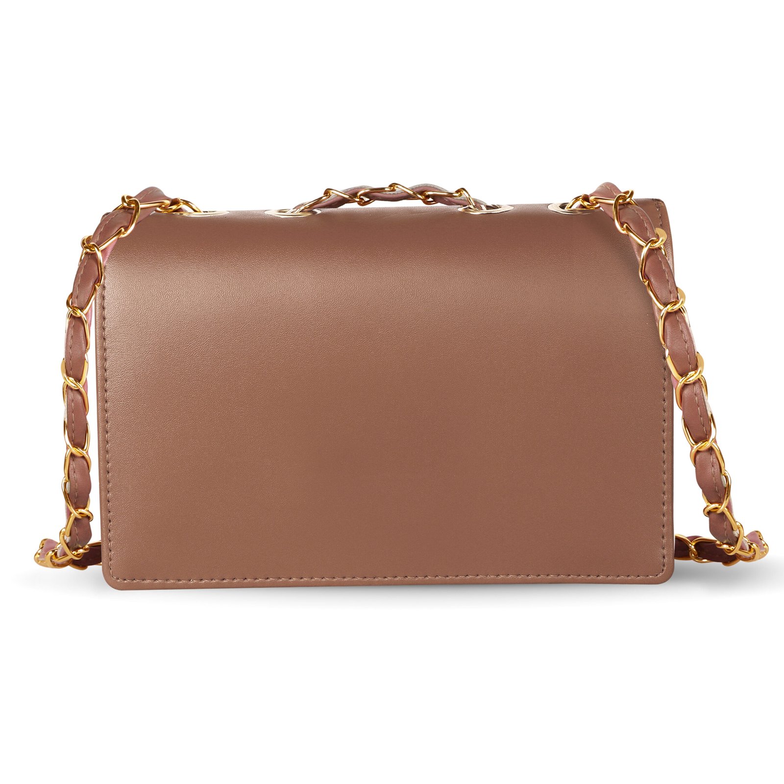 Brown Designer Faux Leather Handbag HB46