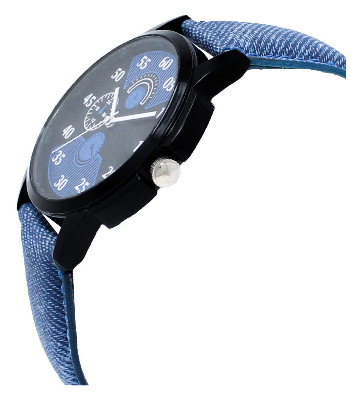 Multicolor Denim Look Analog Watch For Men LR02