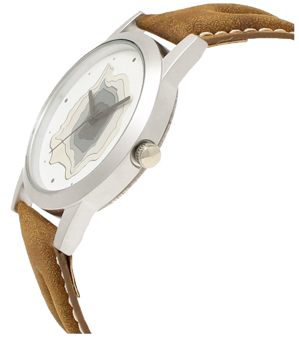 White 3D Look Analog Watch For Men LR09