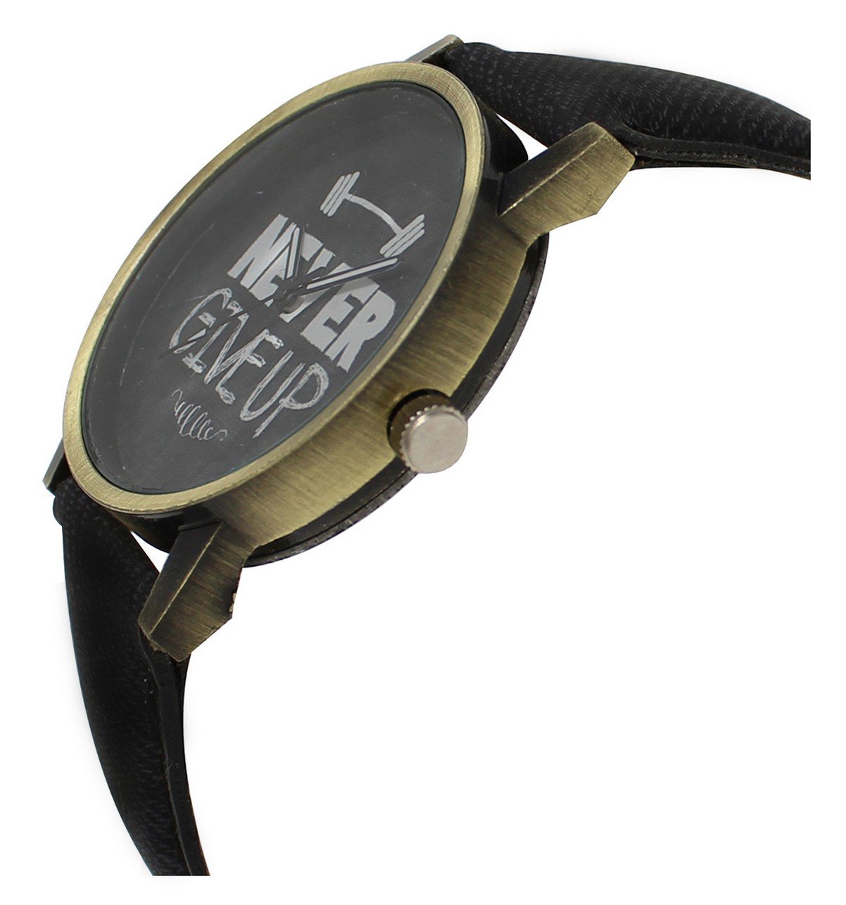Black Never GiveUp Analog Watch For Men LR27