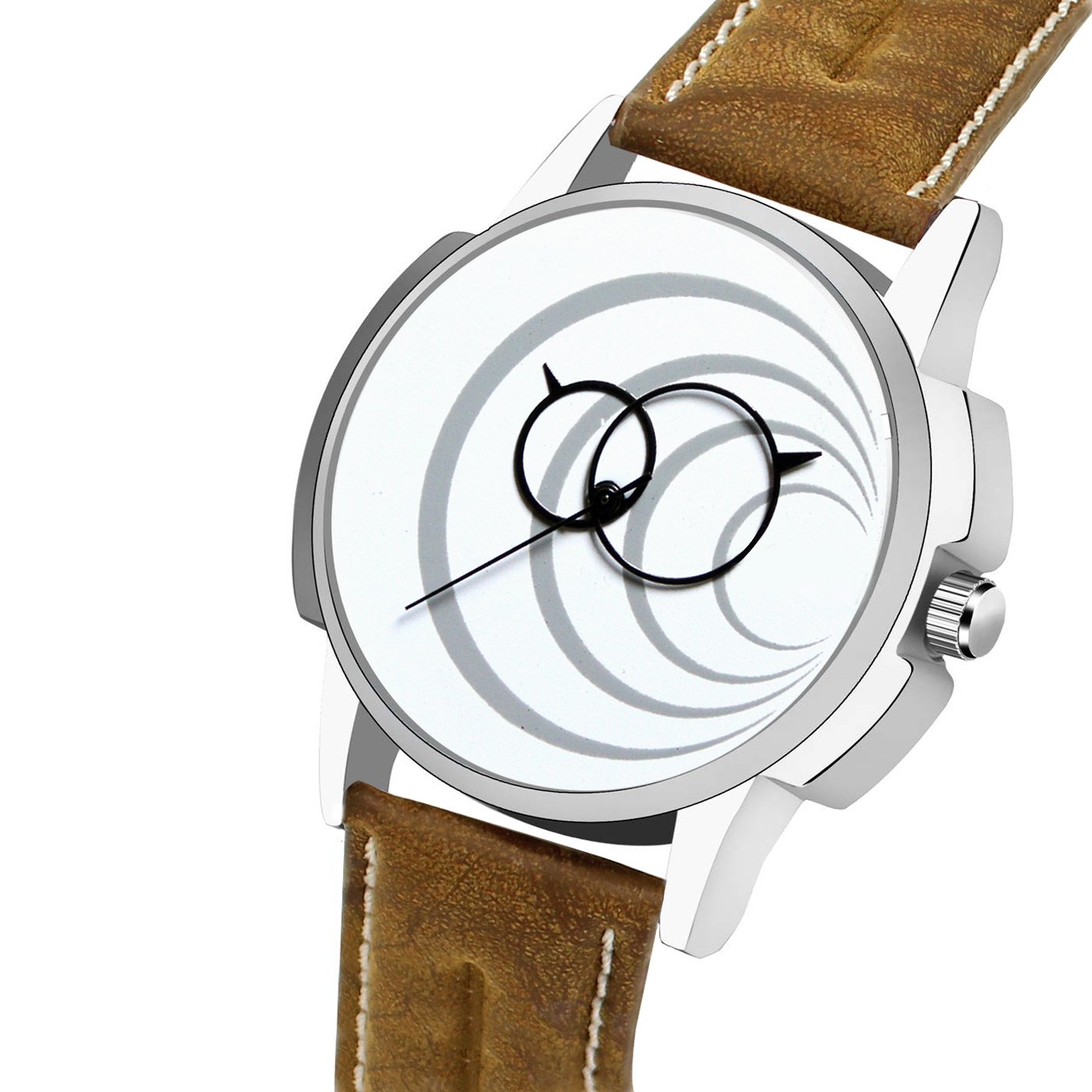 White Round Analog Watch For Men LR63