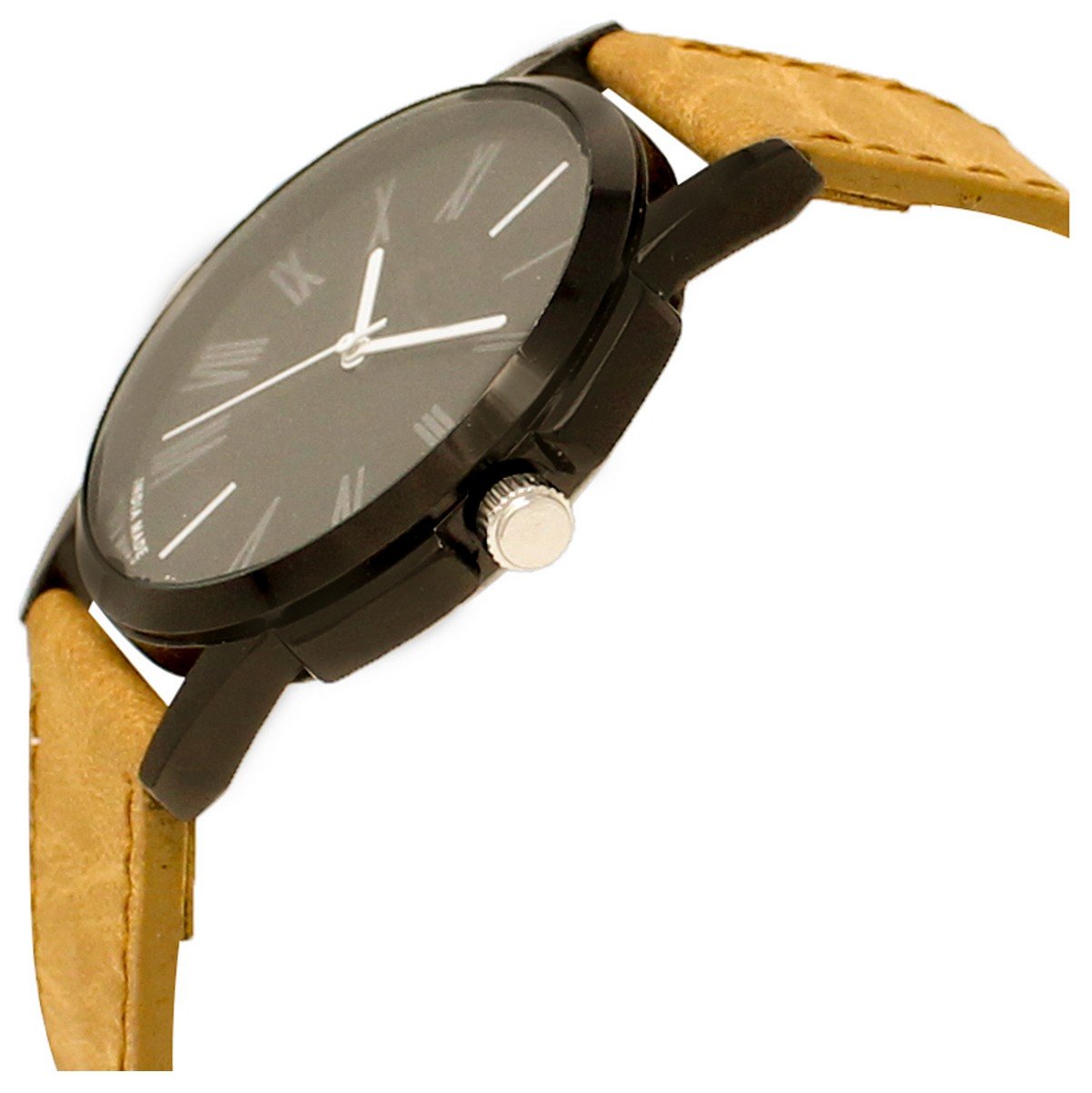 Black Roman Analog Watch For Men LR19