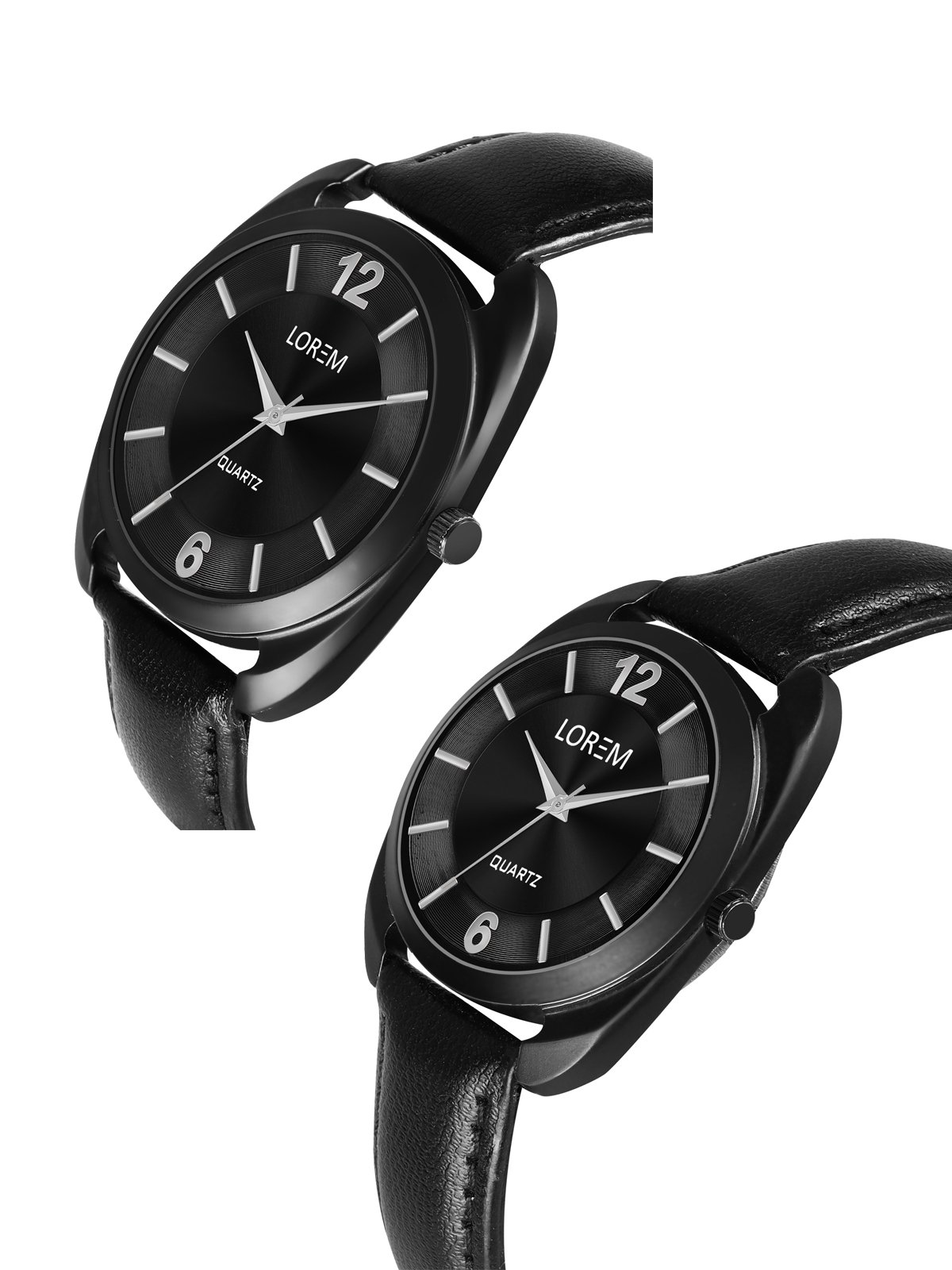 Black Stylish Dial Analog Watch For Lovely Couple LR76-LR323