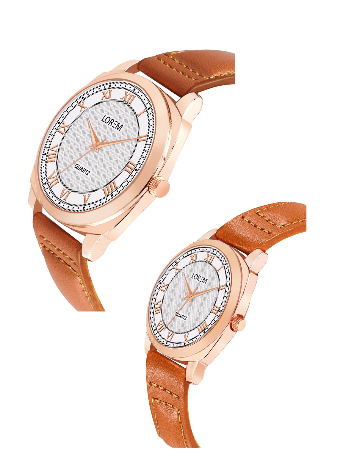White Cubic Designer Printed Dial Analog Watch For Lovely Couple LR90-LR337