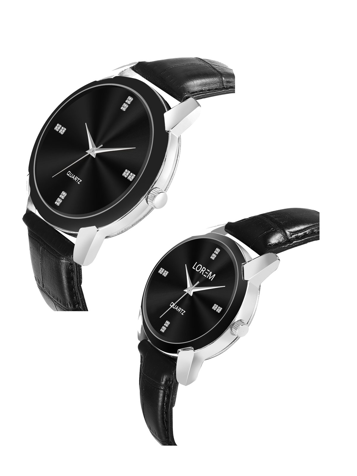 Black Stylish Dial Analog Watch For  Lovely Couple LR96-LR343