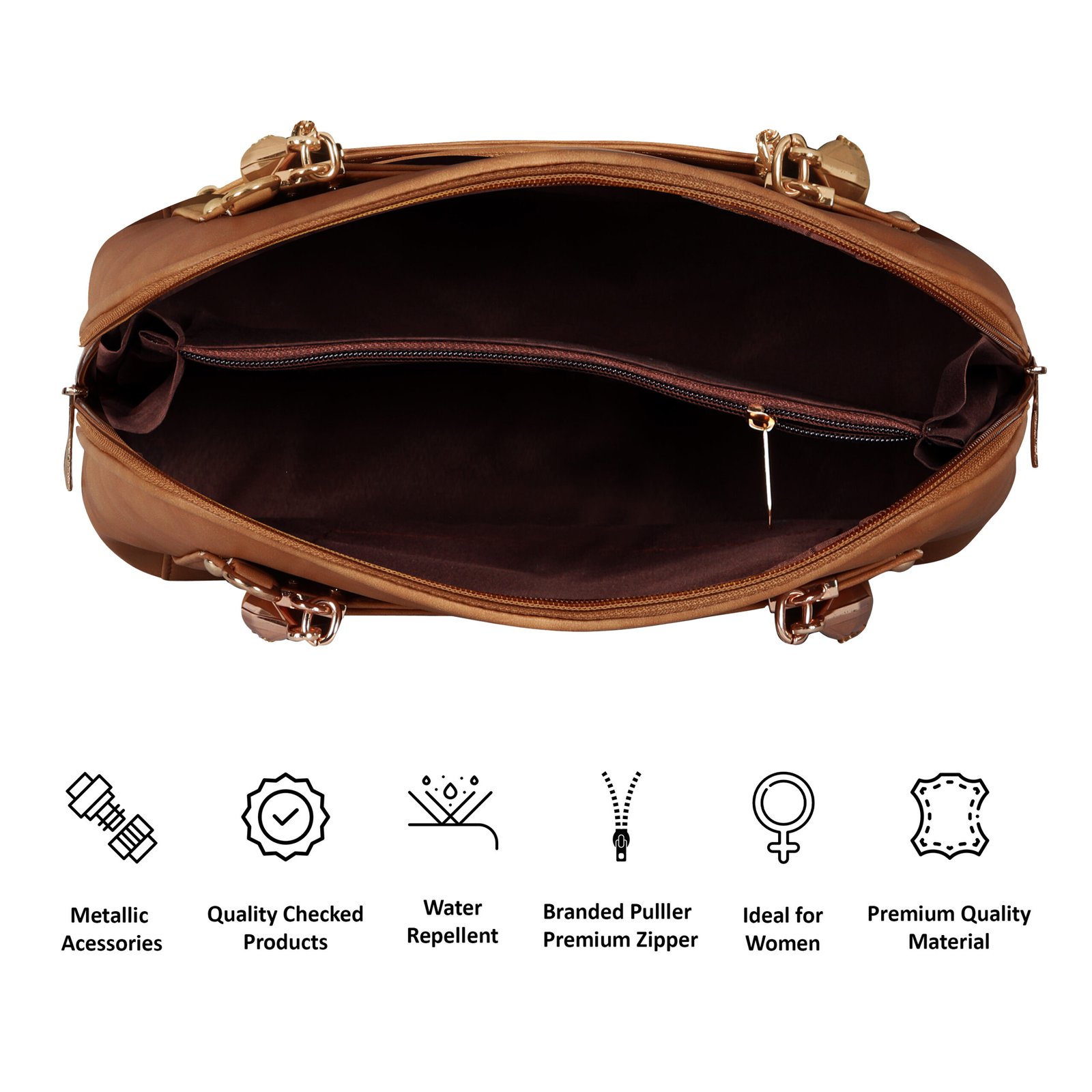 Orange Gorgeous Faux Leather Handbag HB03