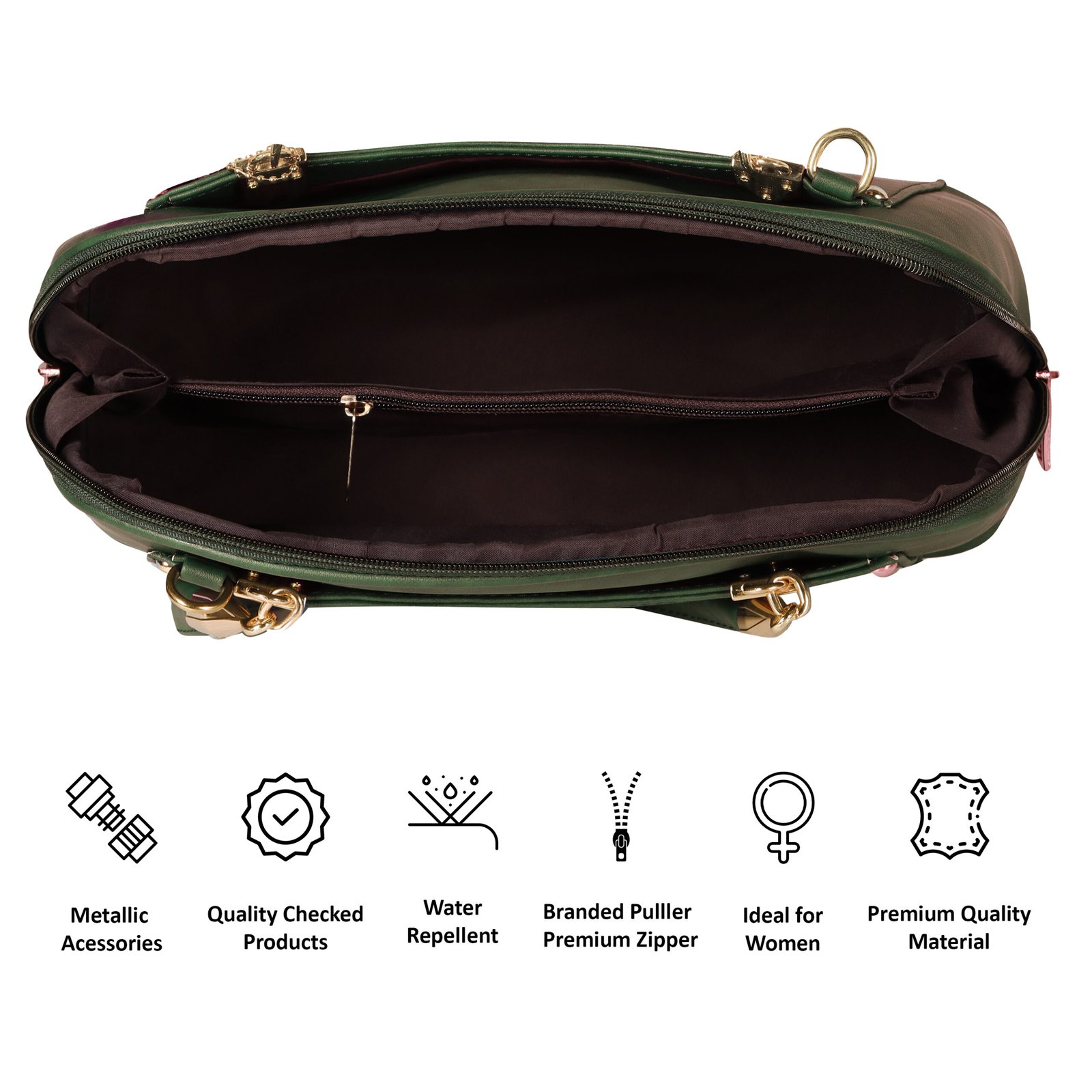 Green Gorgeous Faux Leather Handbag HB05