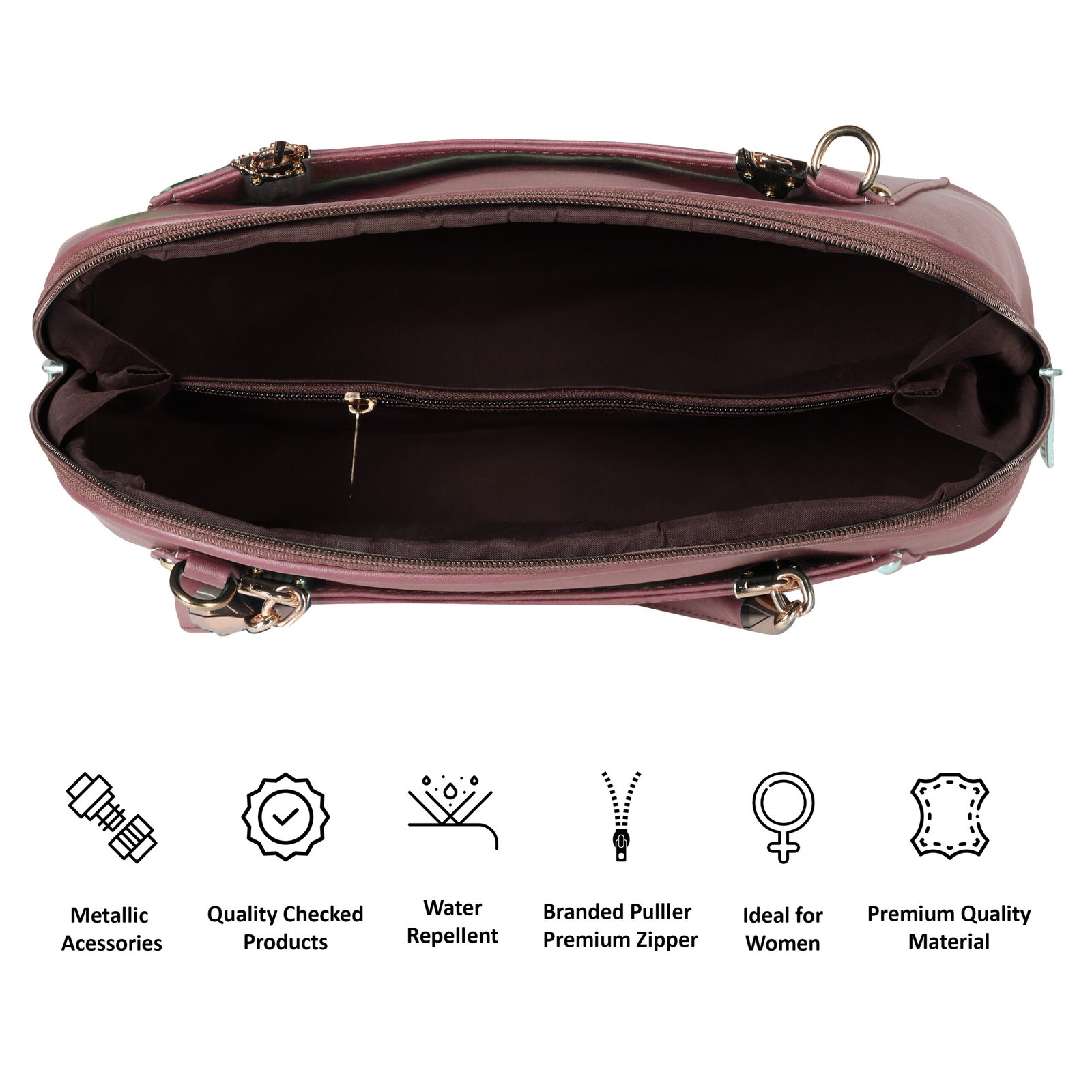 Pink Gorgeous Faux Leather Handbag HB08