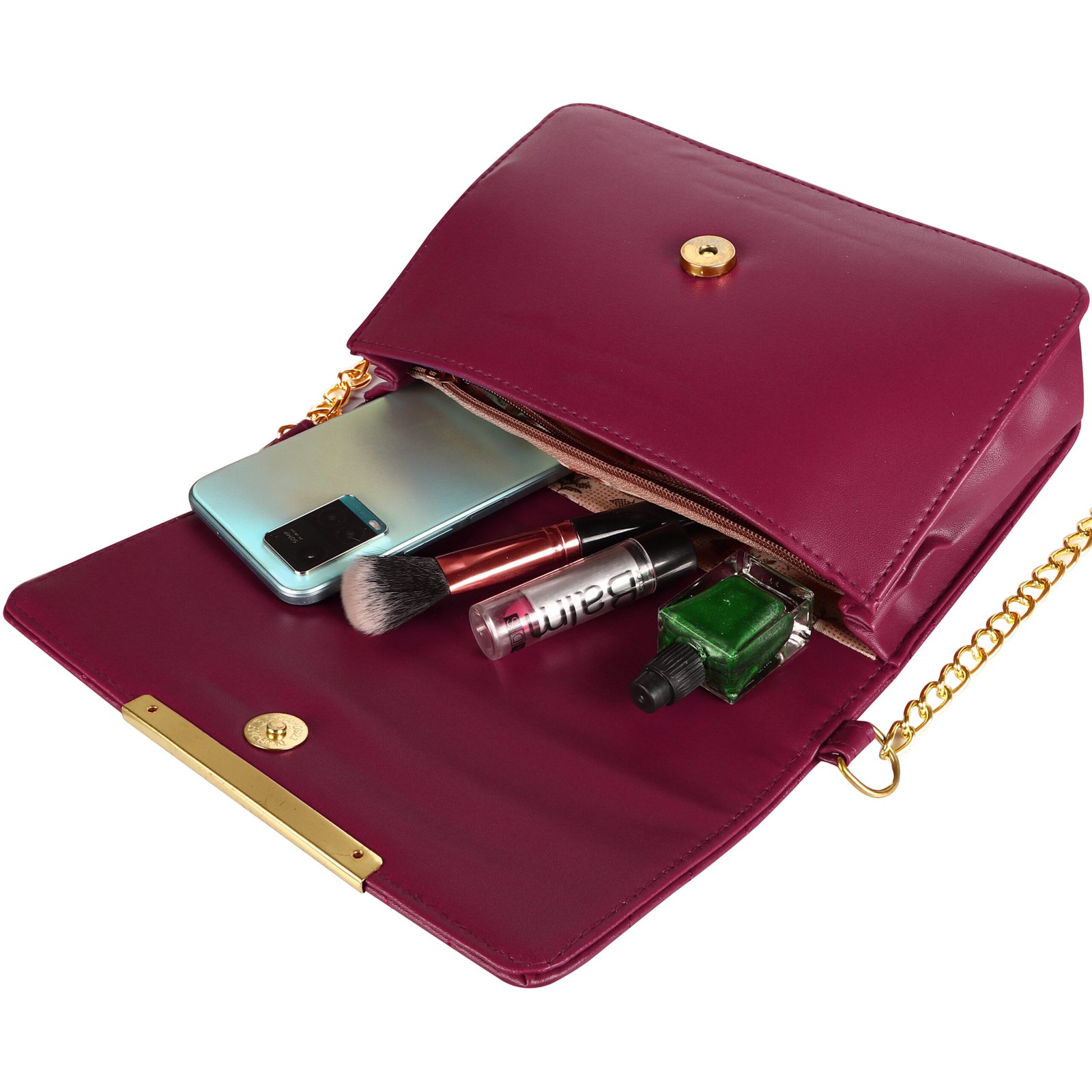 Maroon Designer Faux Leather Handbag HB38