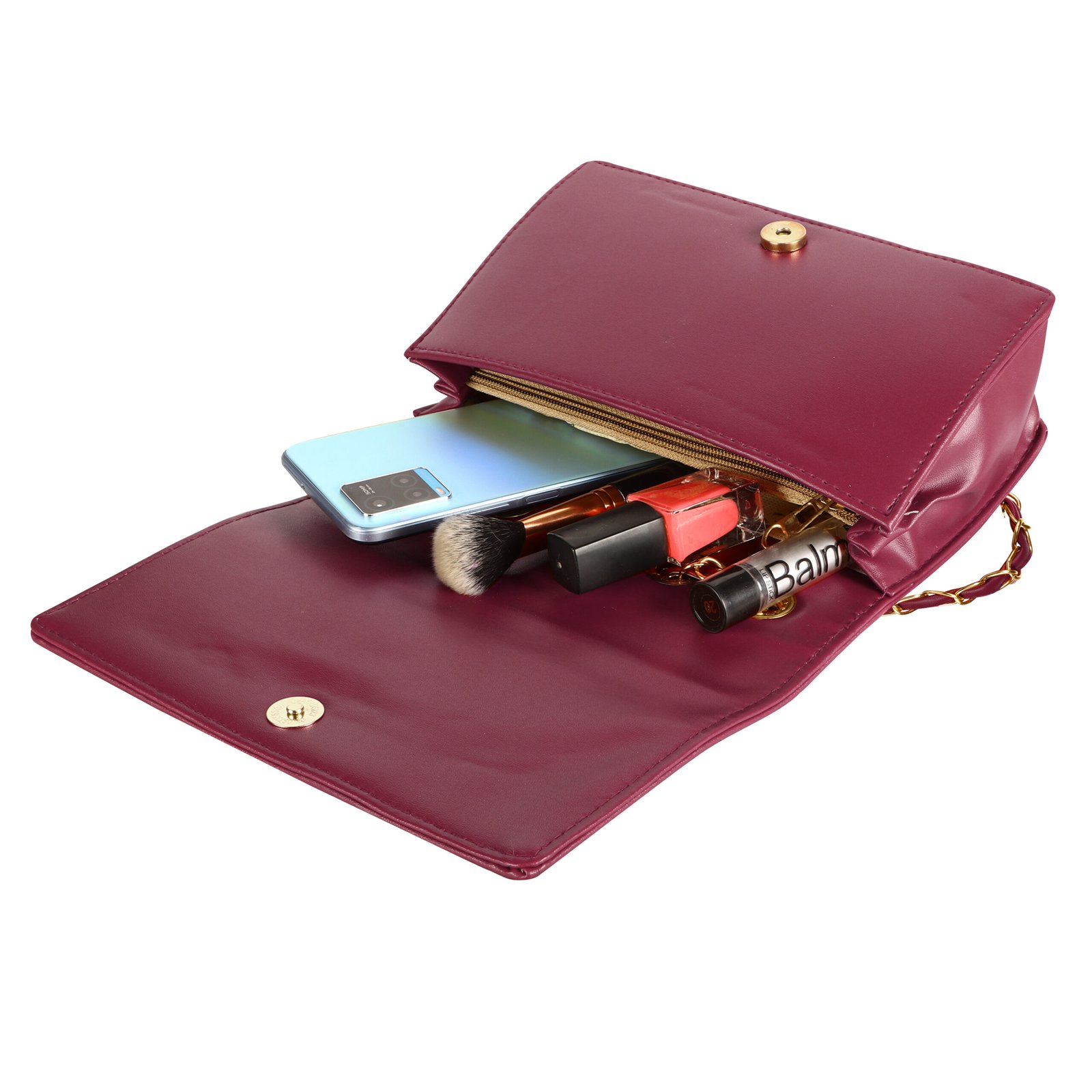 Maroon Designer Faux Leather Handbag HB43