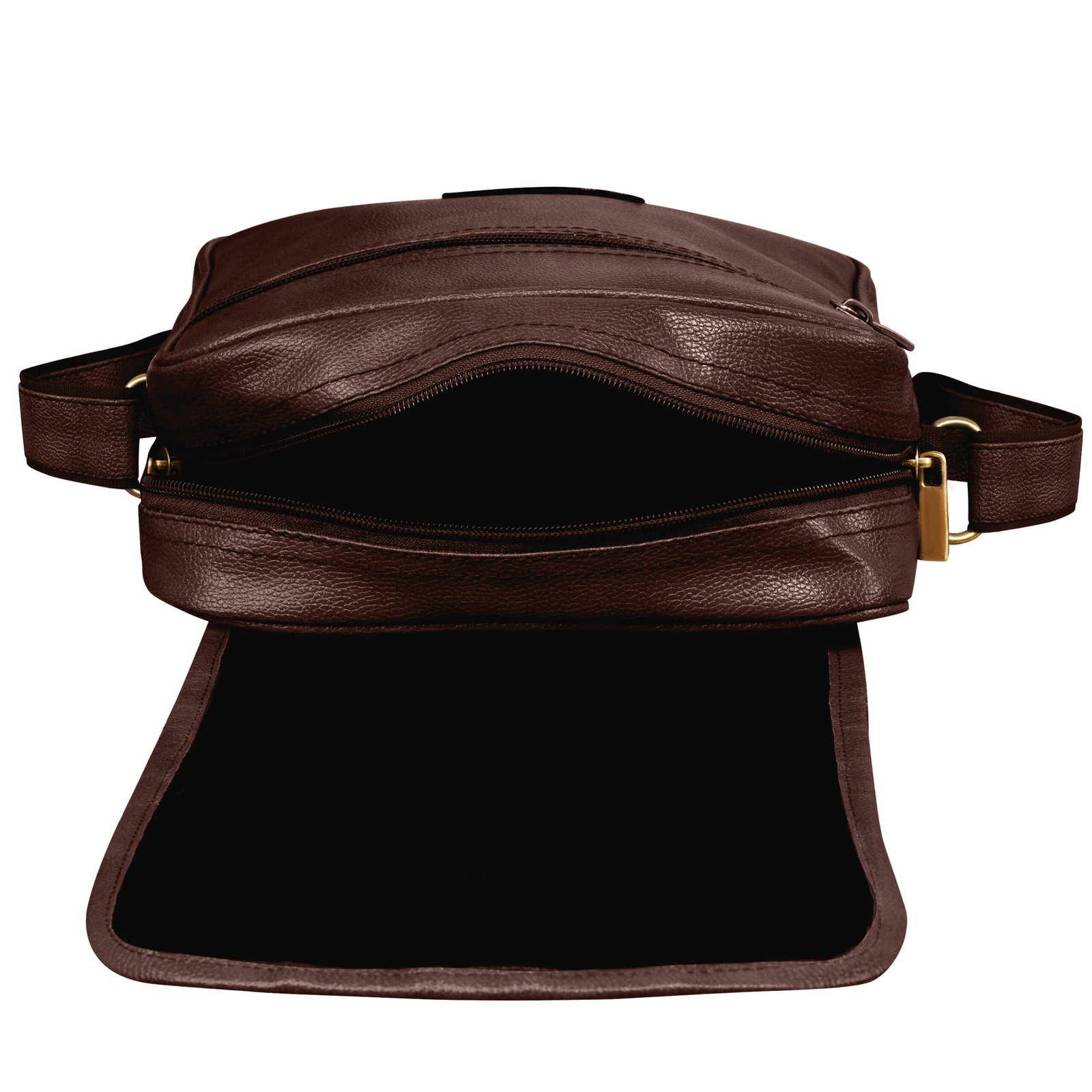 Brown Casual Faux Leather Cross Body Sling Bag SL05